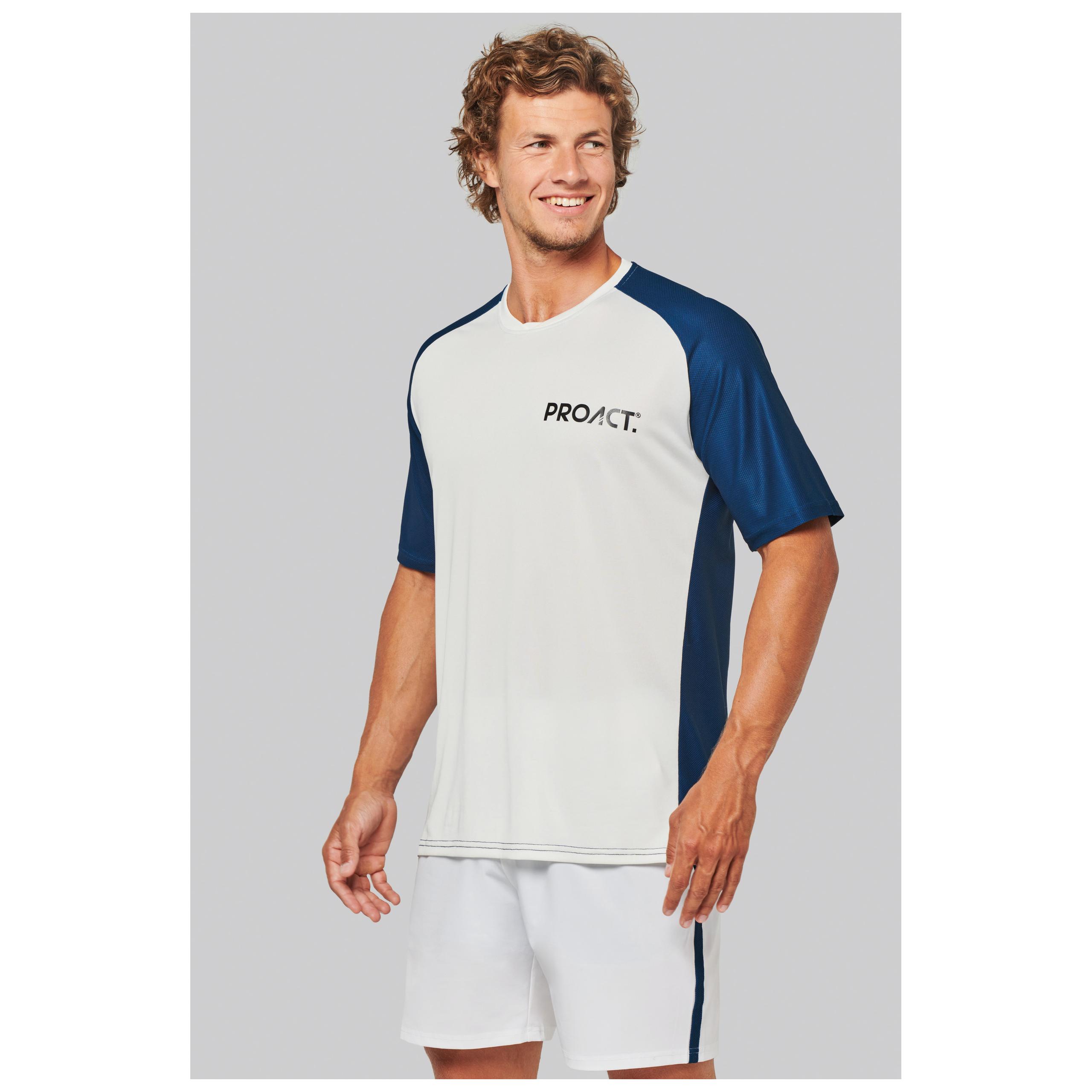 PROACT® - T-shirt de padel bicolore à manches raglan homme - Black - S