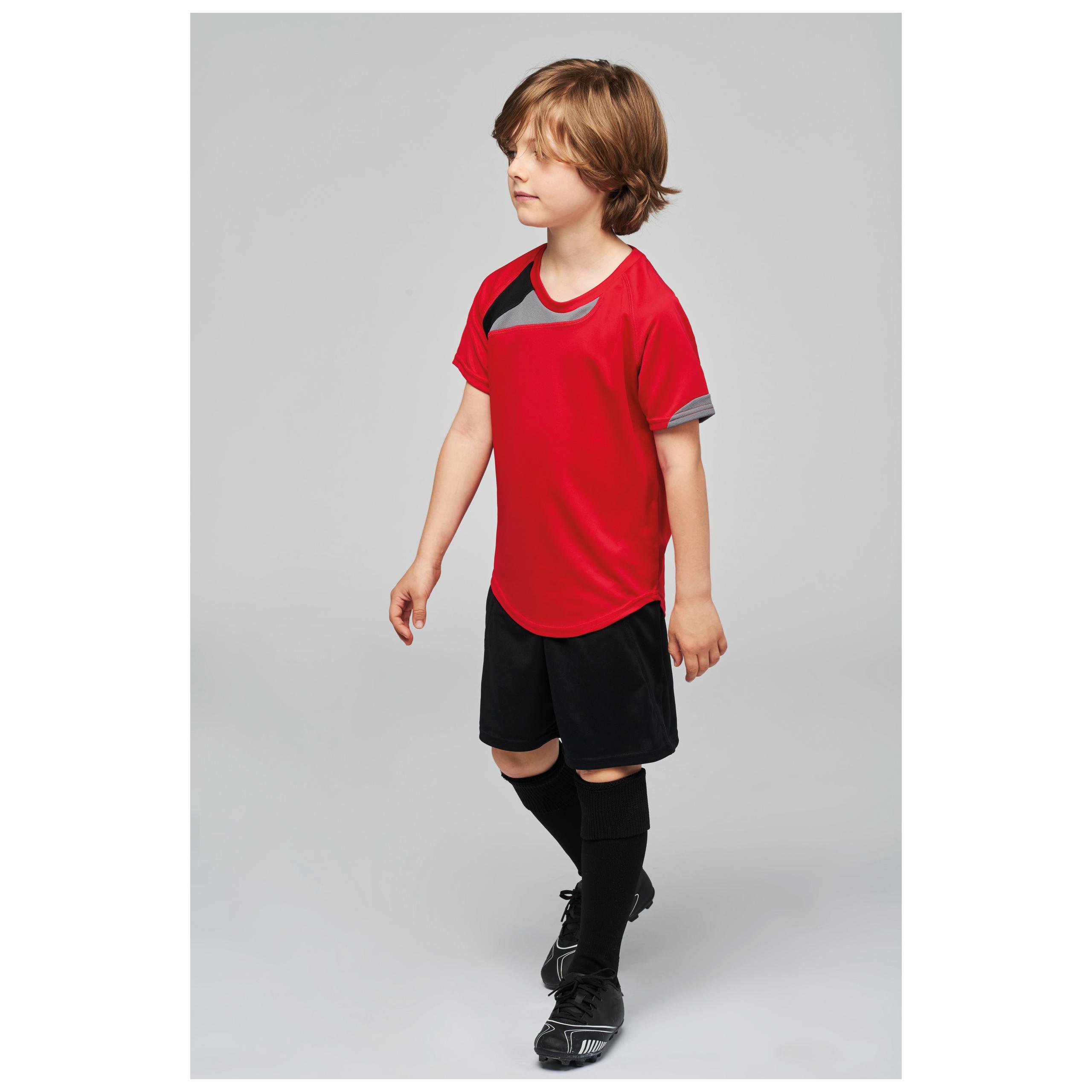 PROACT® - Maillot manches courtes enfant - Black / White / Storm Grey - 6/8 ans