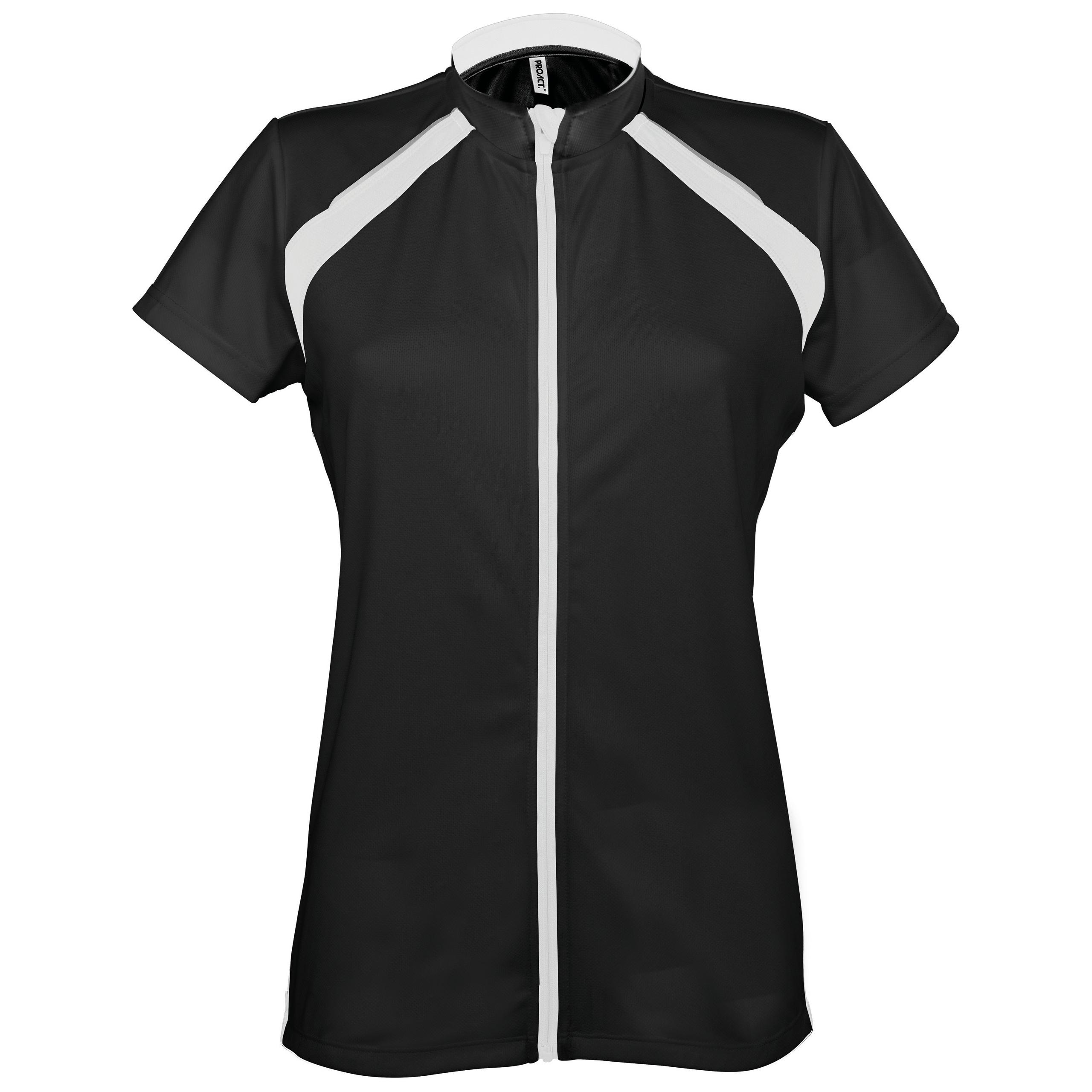 PROACT® - Maillot de cycliste manches courtes femme - Black / White - XS