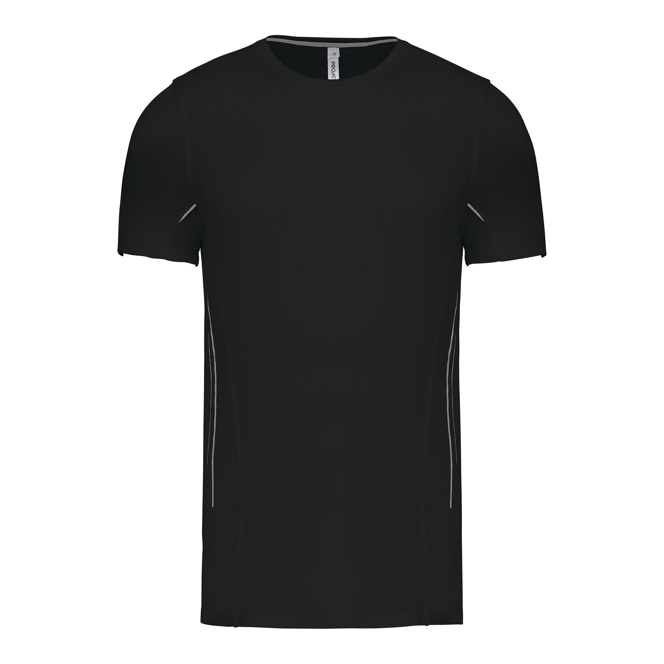 PROACT® - T-shirt de sport bi-matière manches courtes - Black / Silver - XS