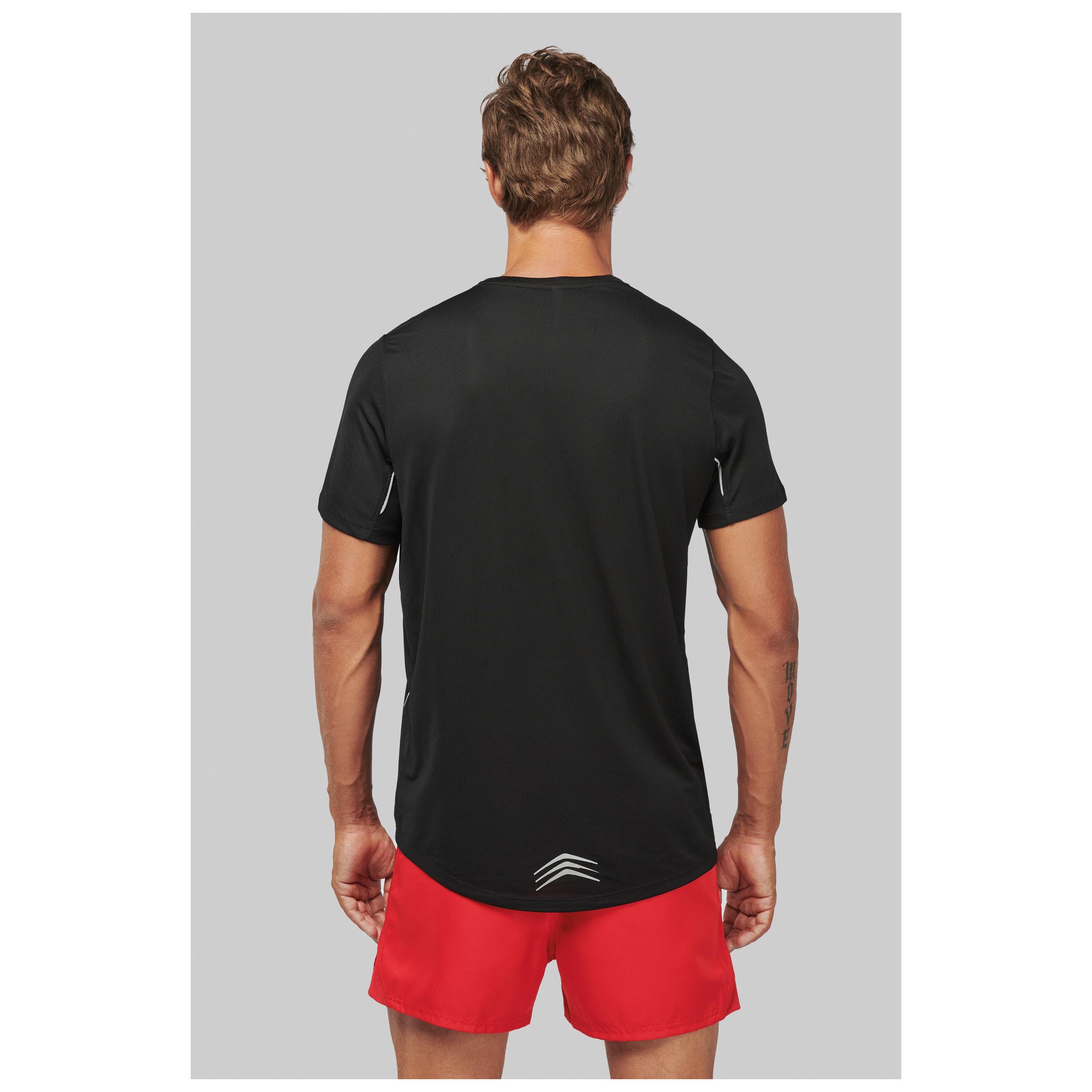 PROACT® - T-shirt de sport bi-matière manches courtes - Black / Silver - XS