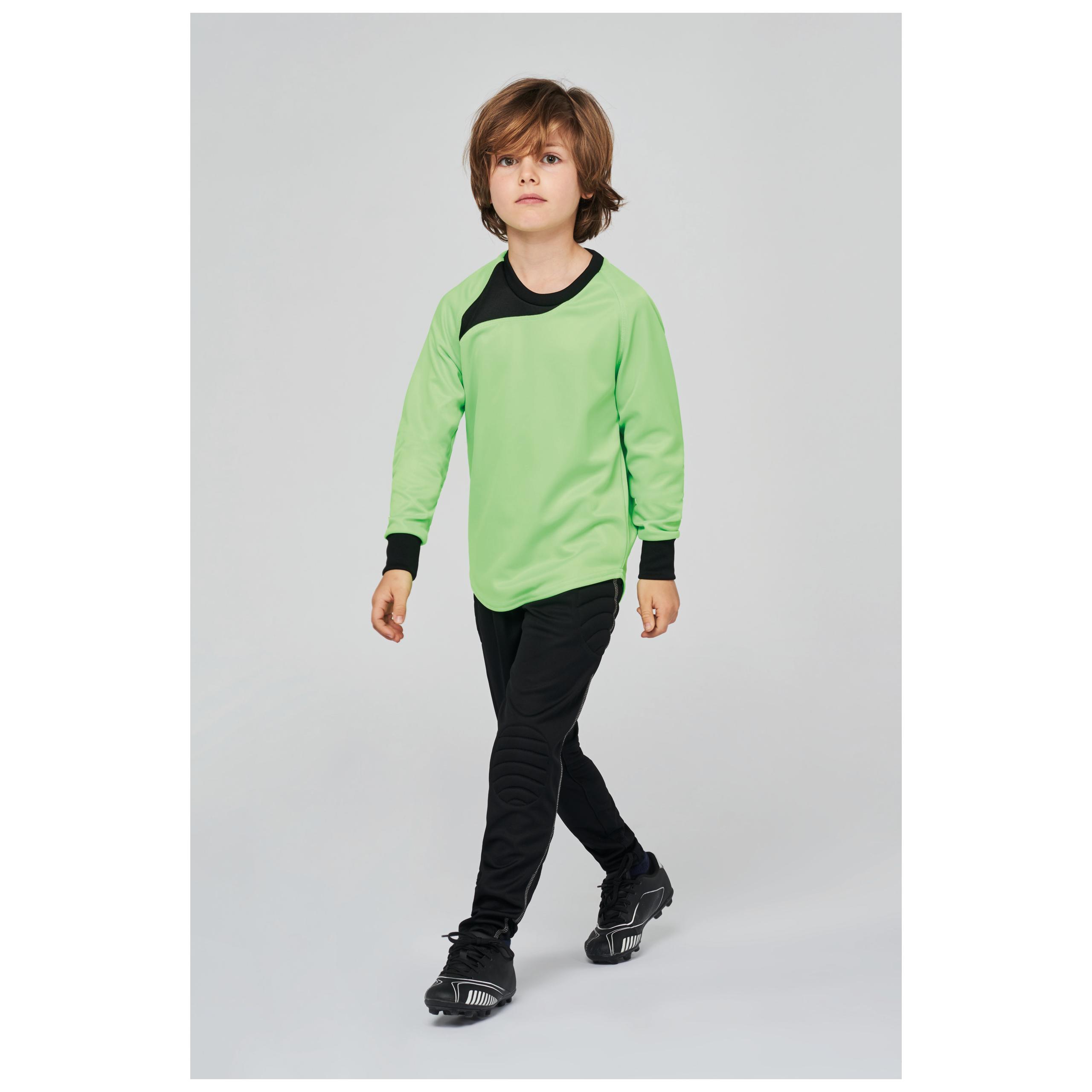 PROACT® - Maillot de gardien manches longues enfant - Fluorescent Green / Black - 6/8 ans