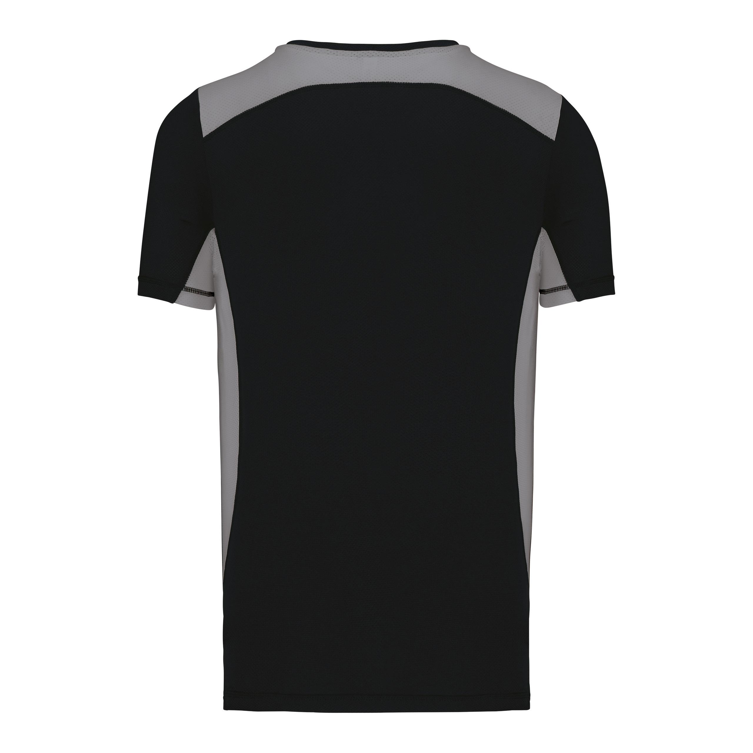 PROACT® - T-shirt de sport bicolore unisexe - Black / Fine Grey - XS