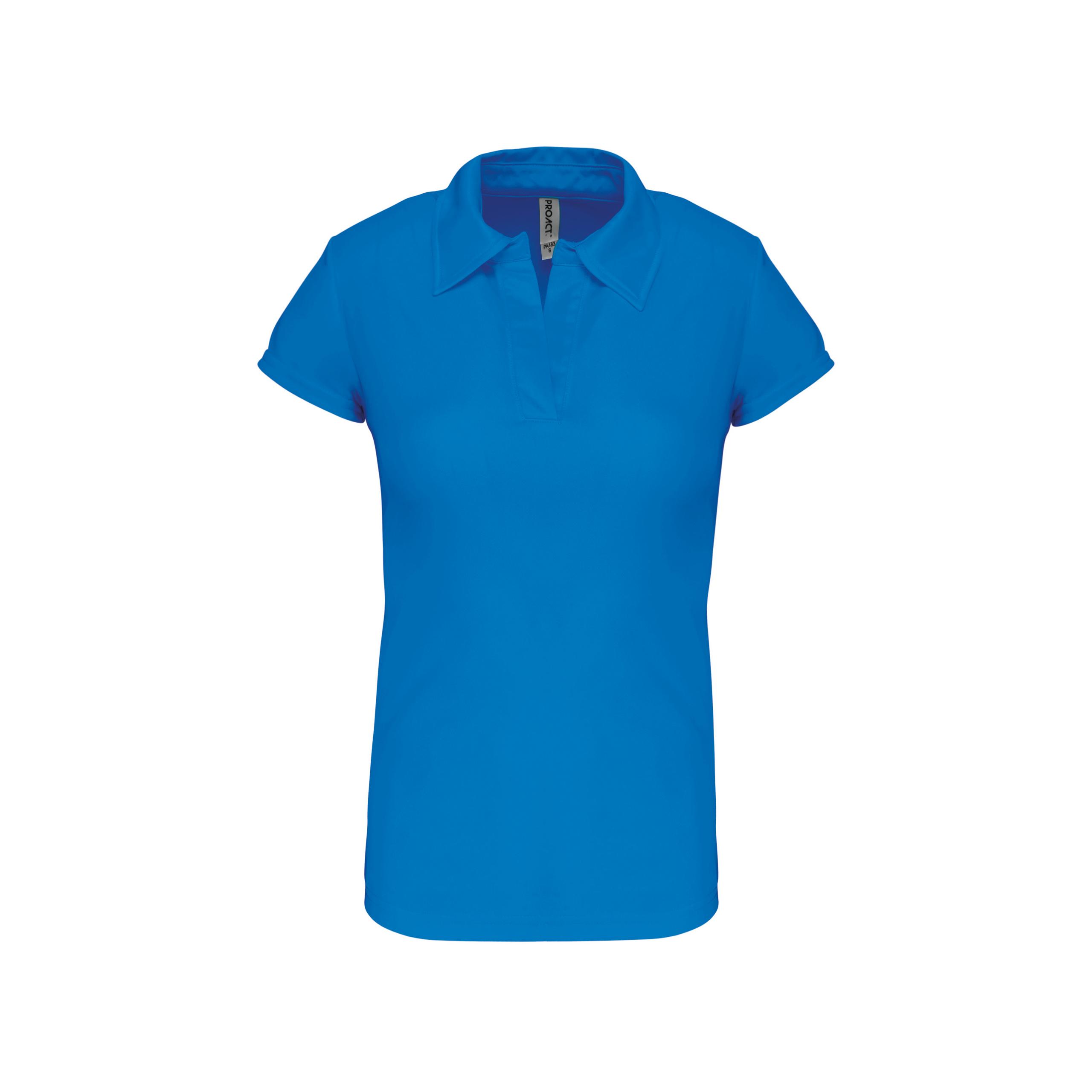 PROACT® - Polo sport manches courtes femme - Aqua Blue - S