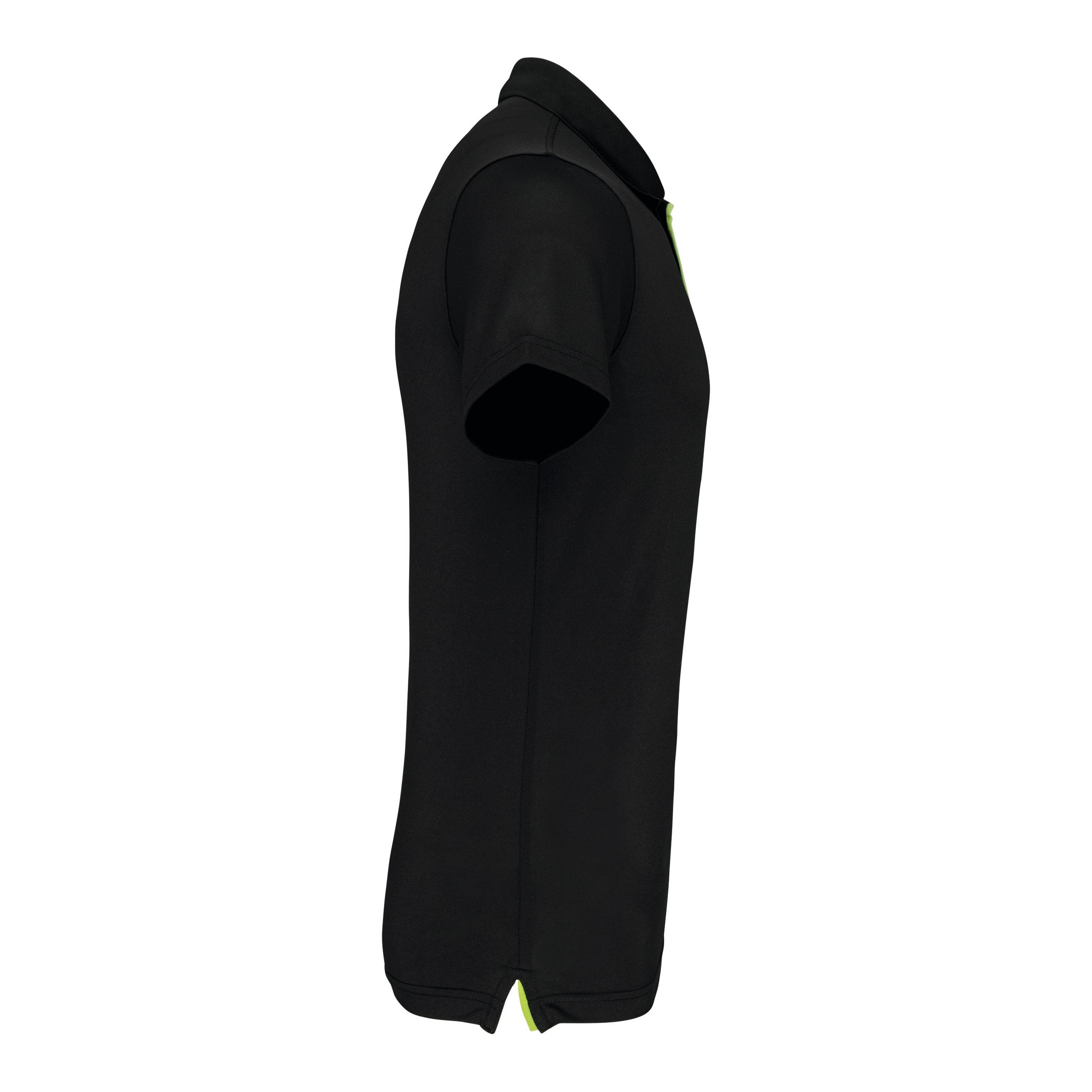 PROACT® - Polo maille piquée sport manches courtes - Black / Lime - S