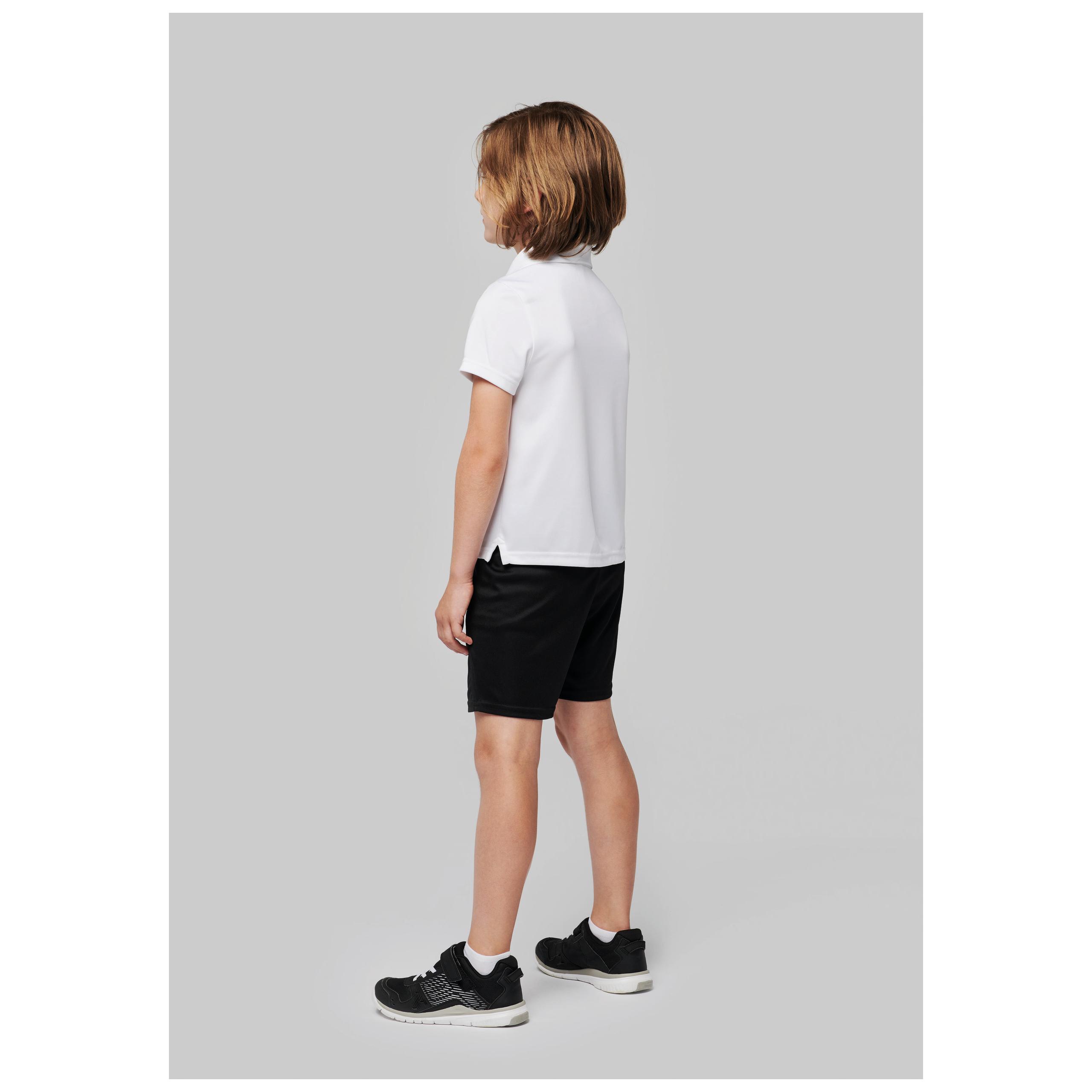 PROACT® - Polo manches courtes enfant - Black / White - 4/6 ans