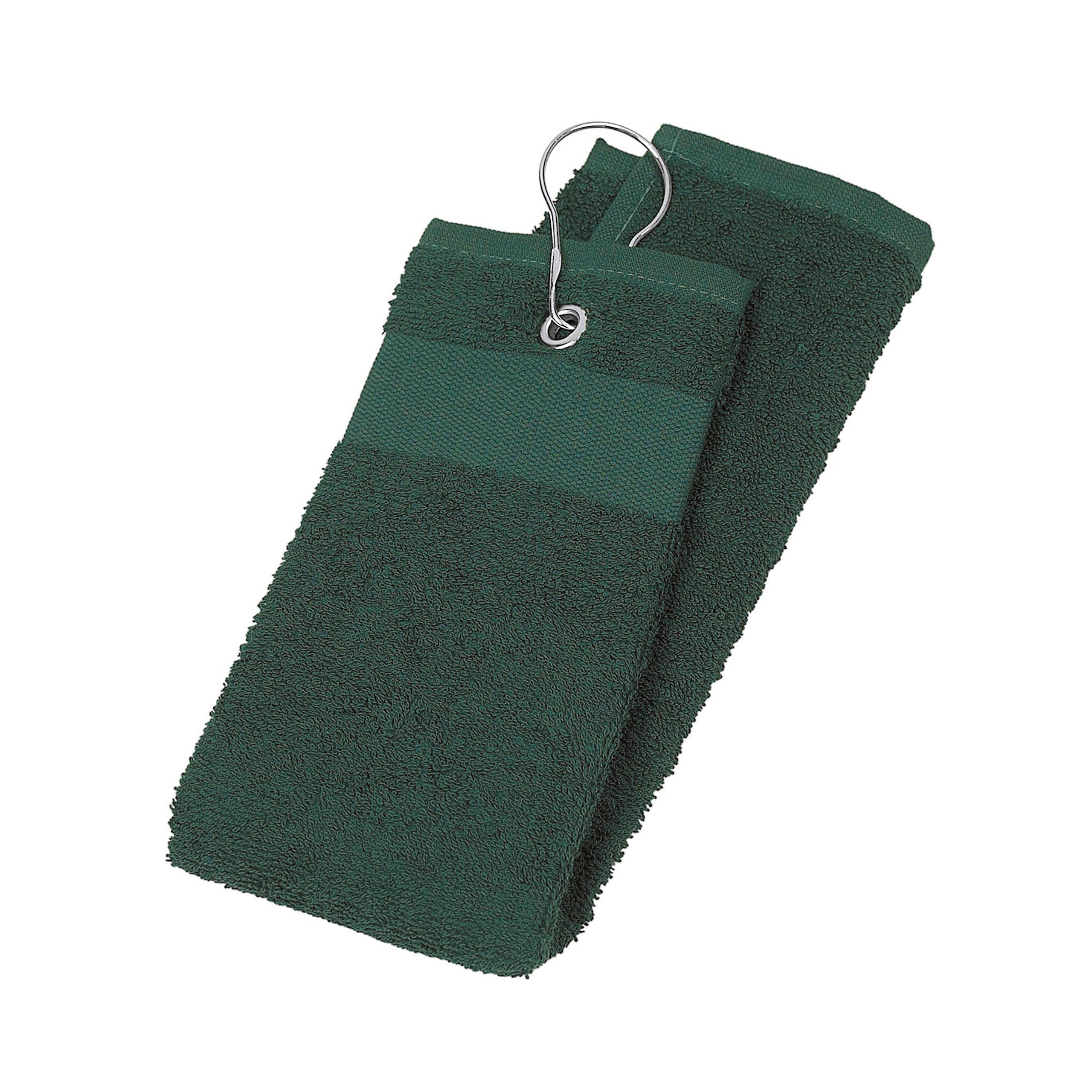 PROACT® - Serviette de golf - œillet central - Forest Green - One Size