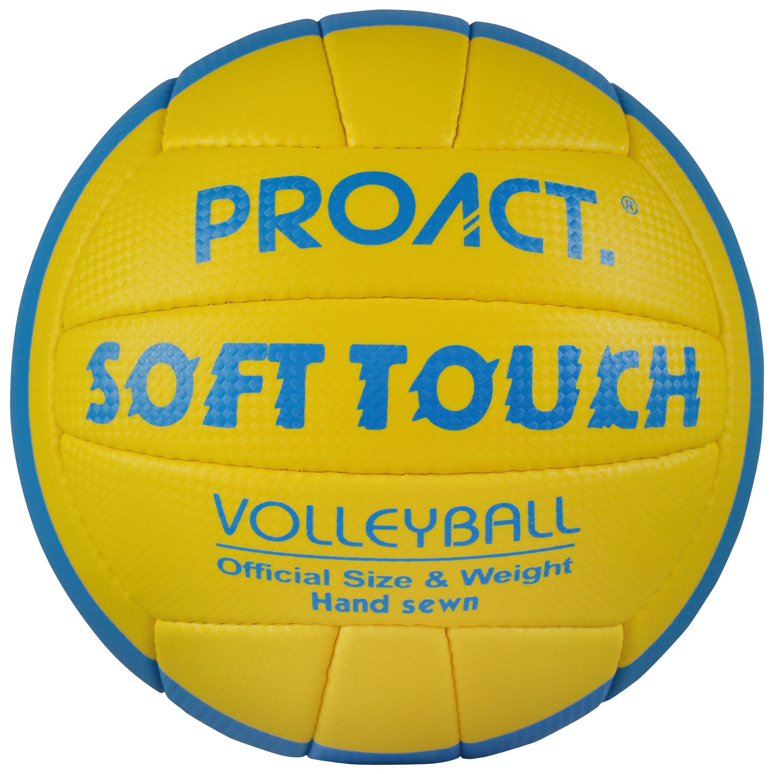 PROACT® - Ballon soft touch beach volley ball - Yellow / Royal Blue / White - One Size