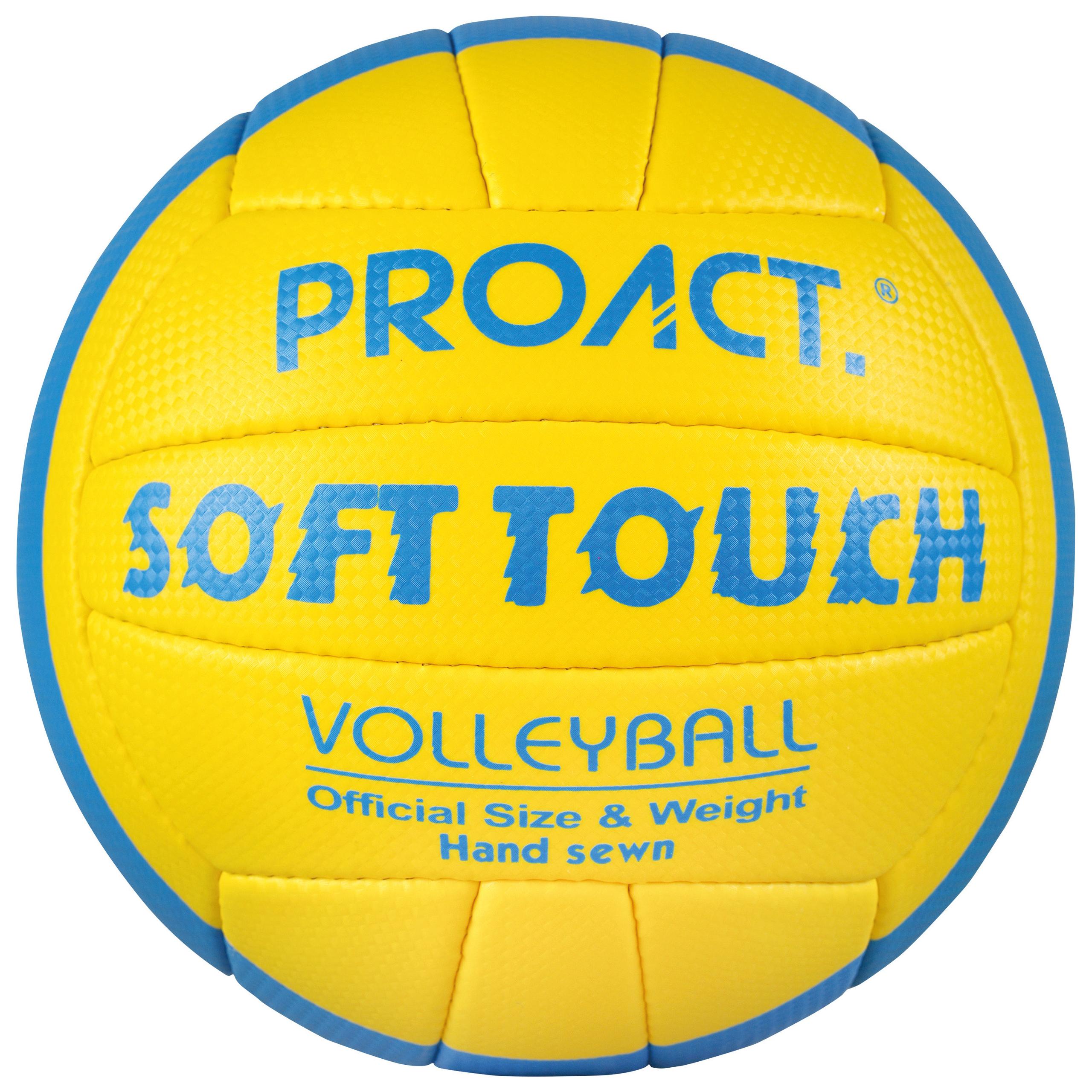 PROACT® - Ballon soft touch beach volley ball - Yellow / Royal Blue / White - One Size