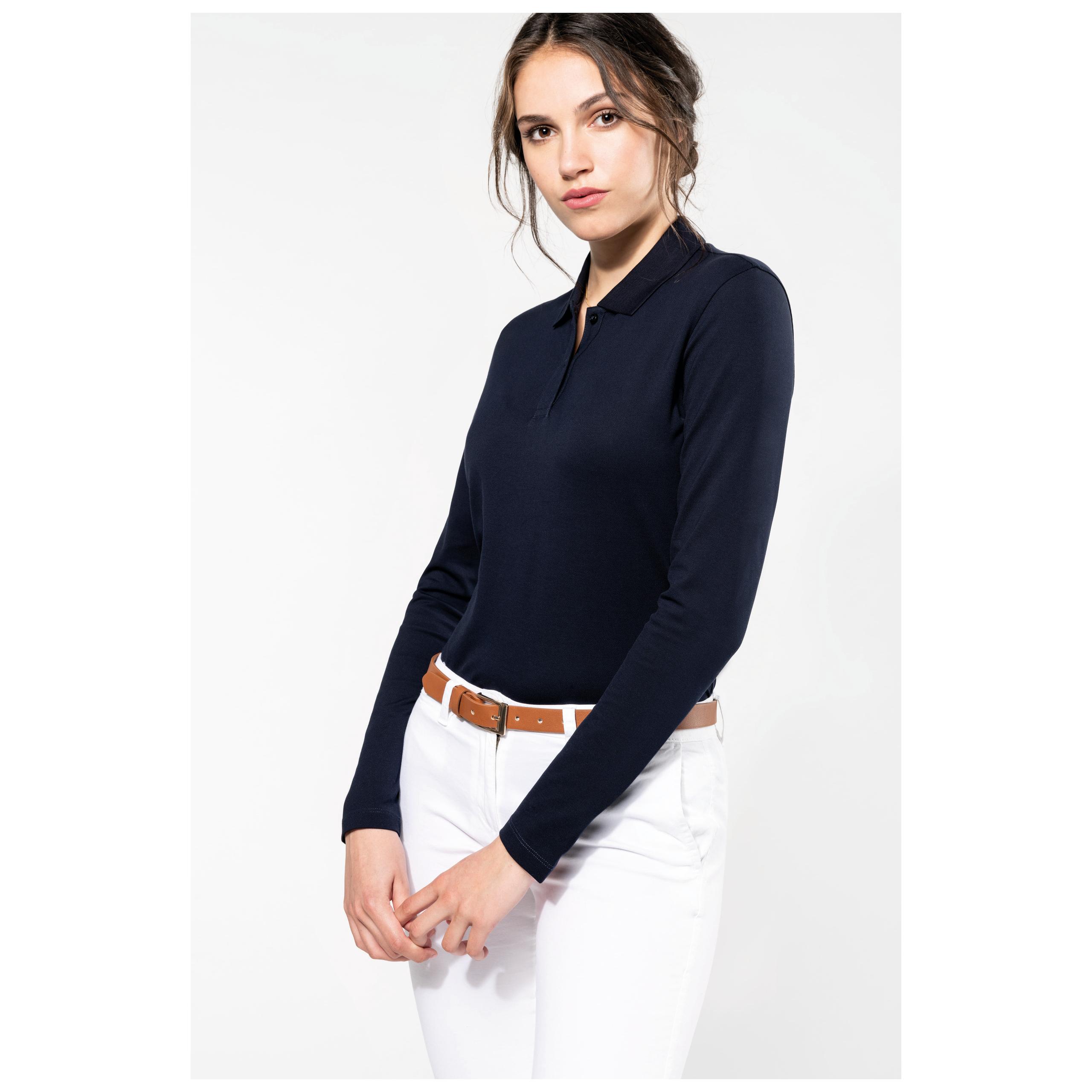 Kariban Premium - Polo Supima® manches longues femme - Black - XS