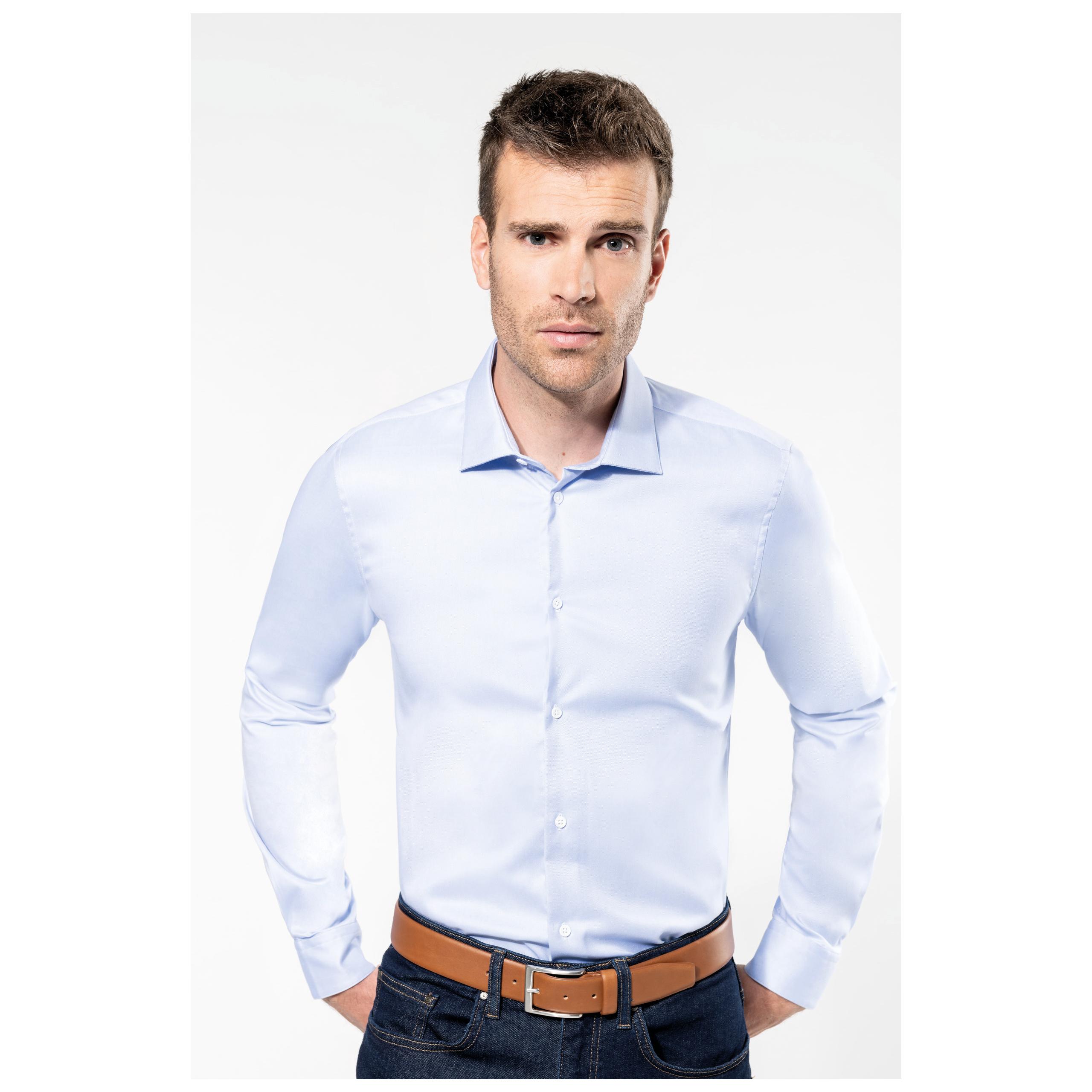 Kariban Premium - Chemise Oxford pinpoint manches longues homme - Essential Blue - S