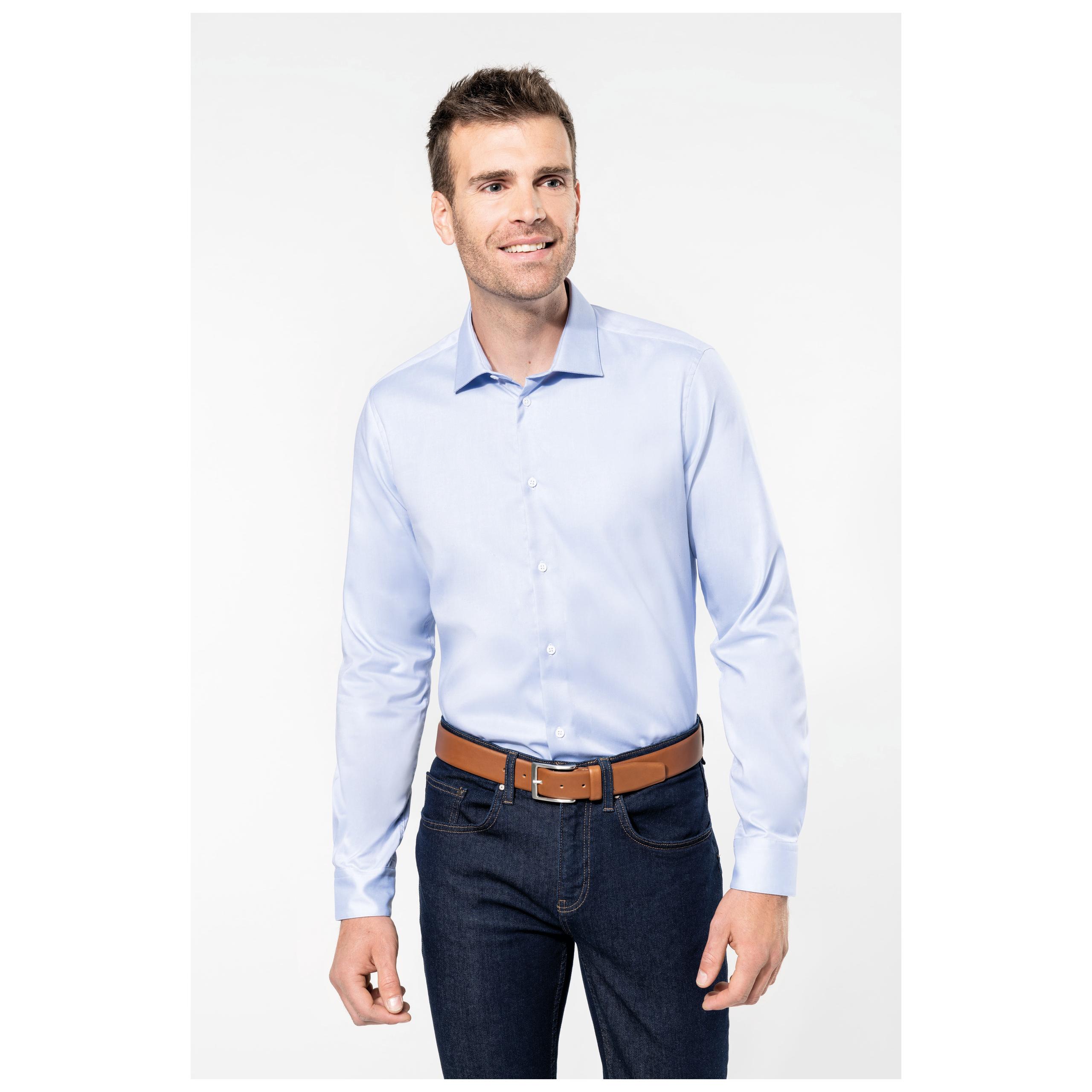 Kariban Premium - Chemise Oxford pinpoint manches longues homme - Essential Blue - S