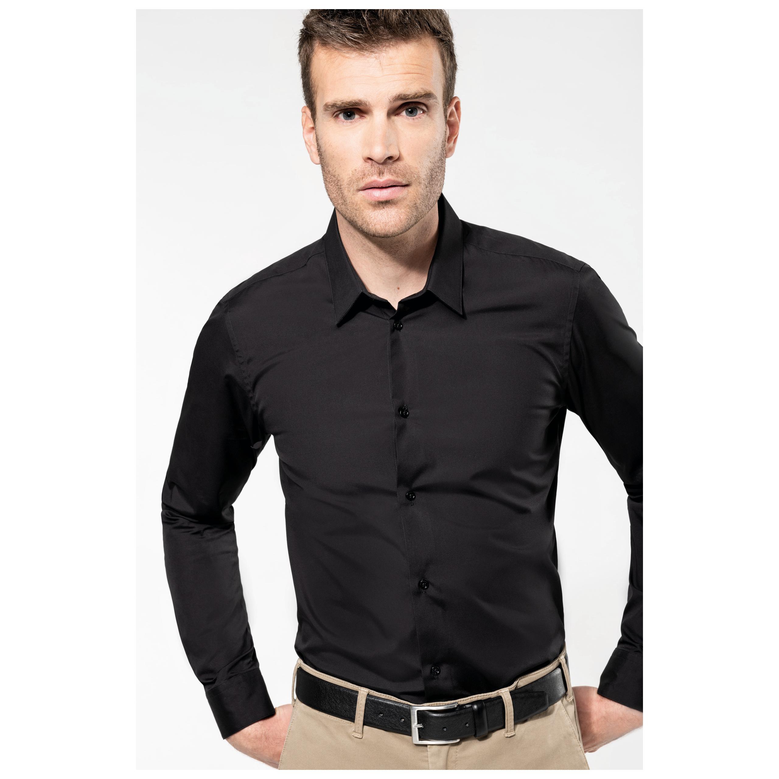 Kariban Premium - Chemise popeline manches longues homme - Black - S