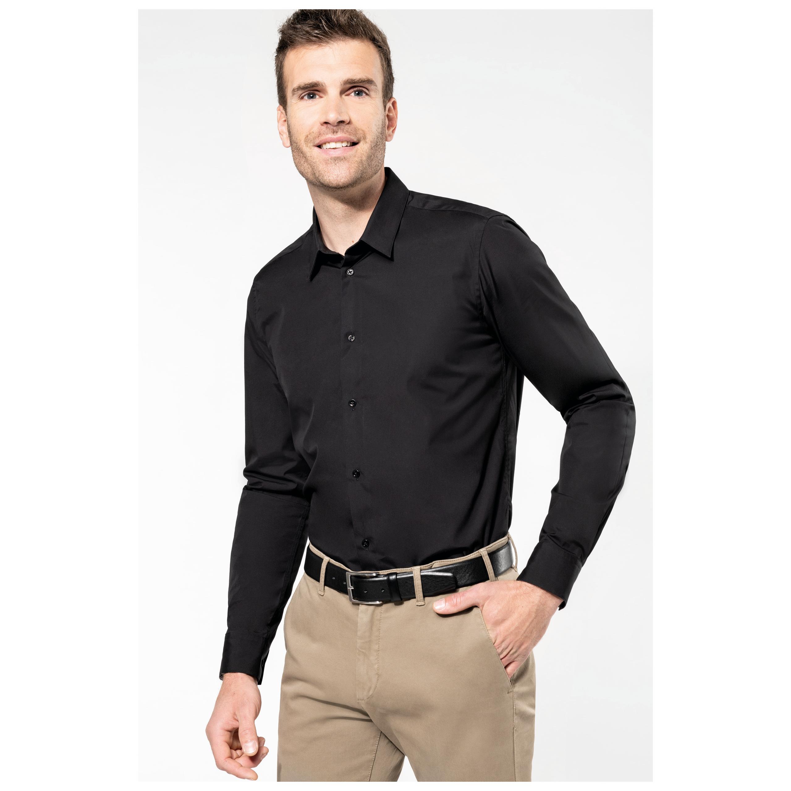 Kariban Premium - Chemise popeline manches longues homme - Black - S