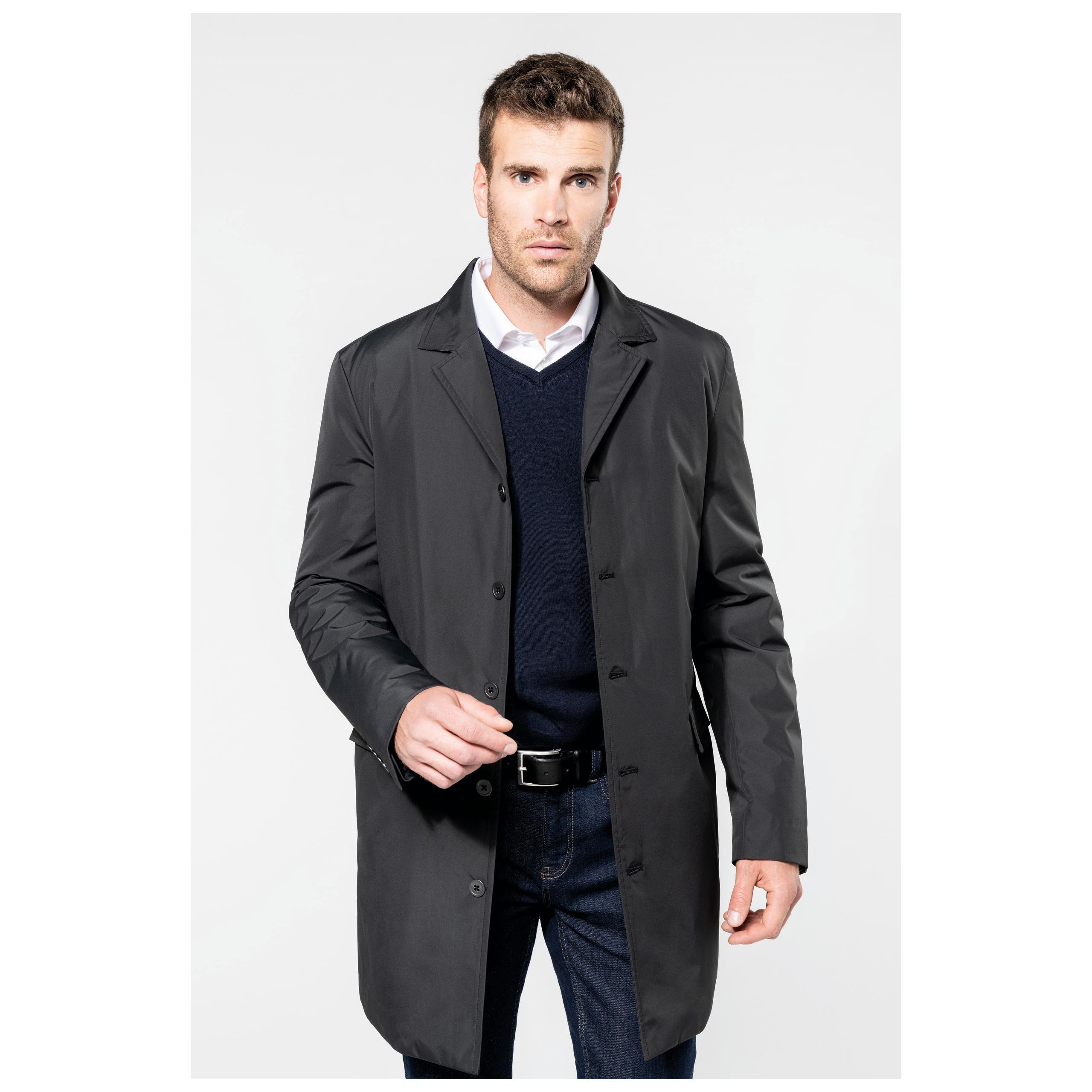 Kariban Premium - Trench structuré homme - Black - S