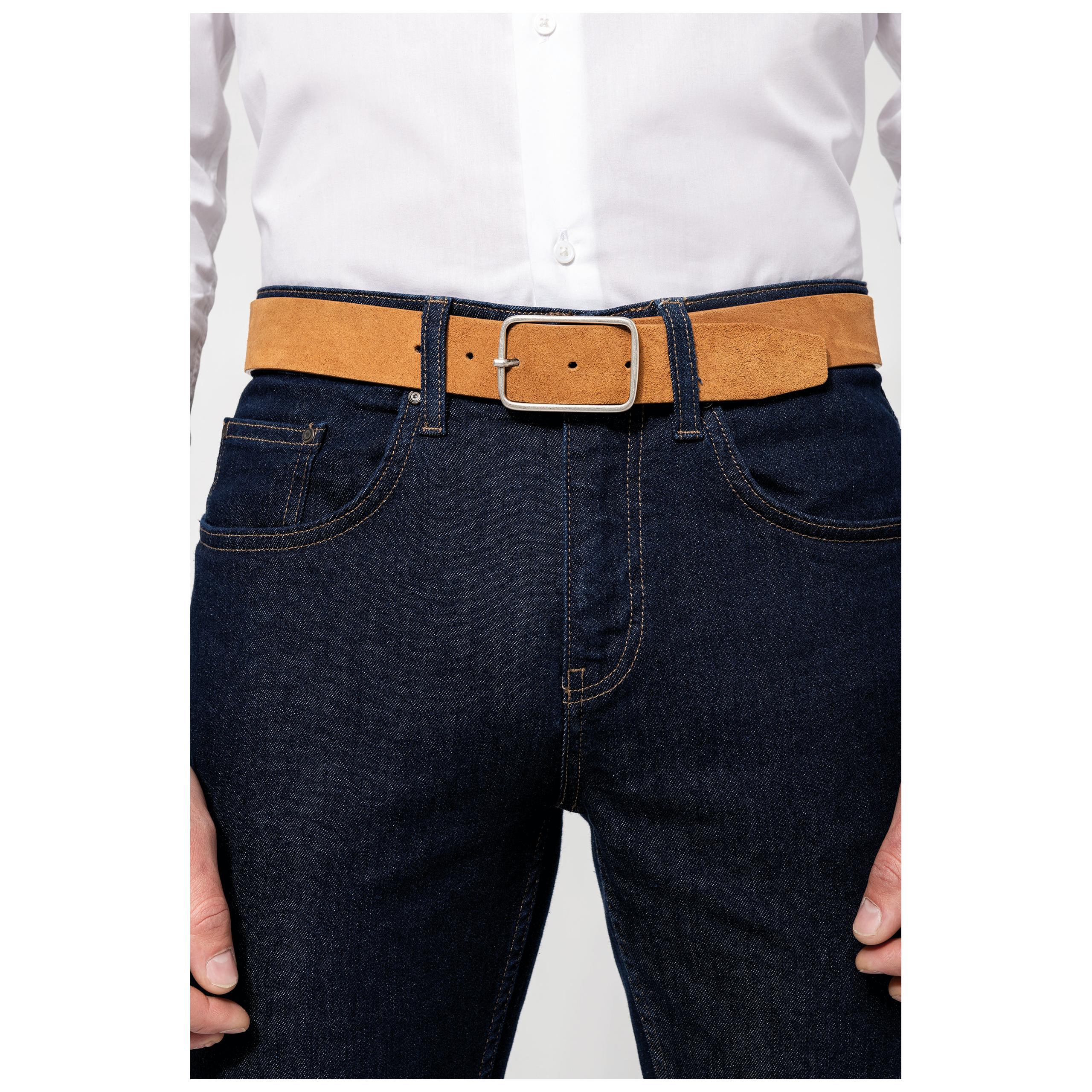 Kariban Premium - Ceinture cuir  velours homme - Cognac - Taille 1