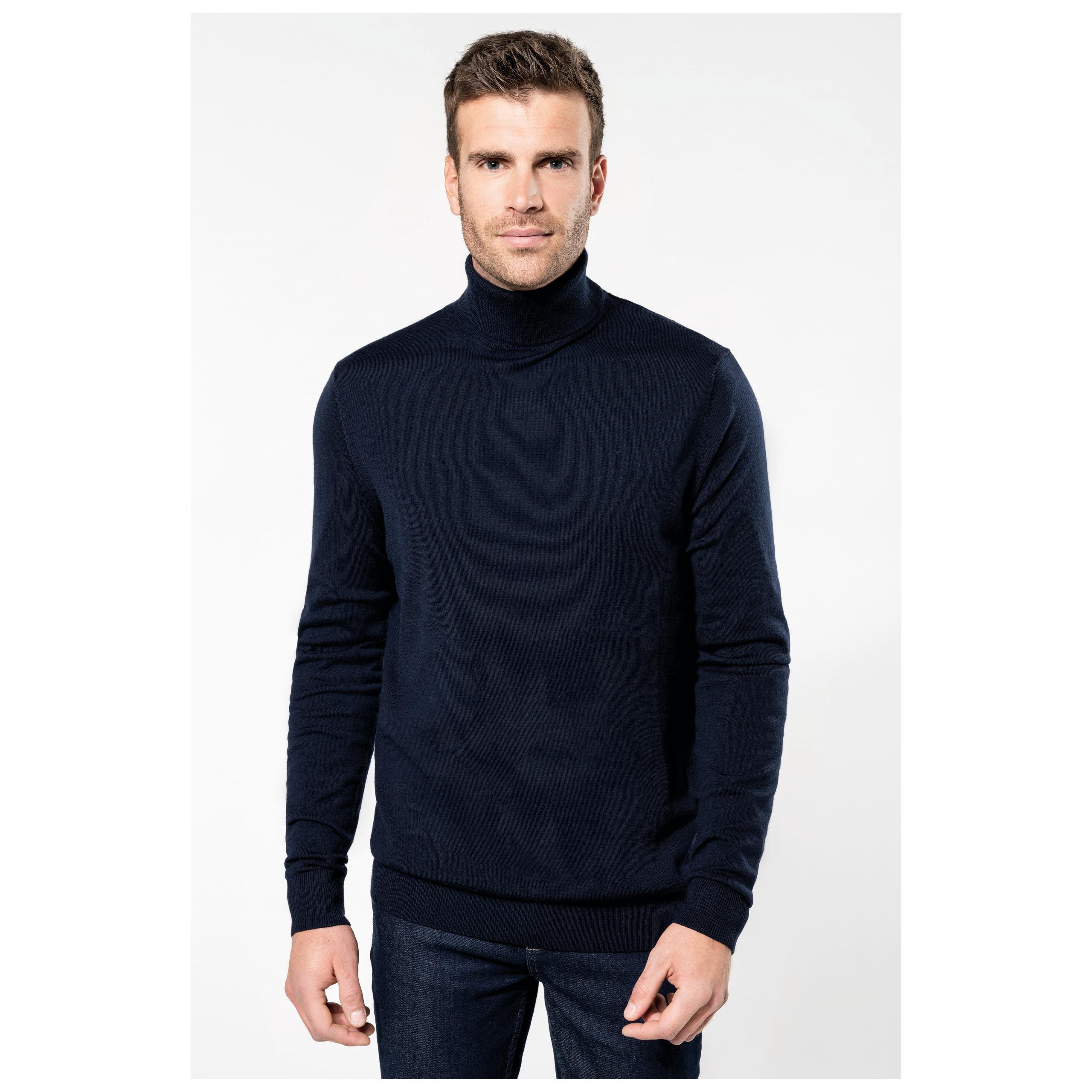 Kariban Premium - Pull Mérinos col roulé homme - Black - S