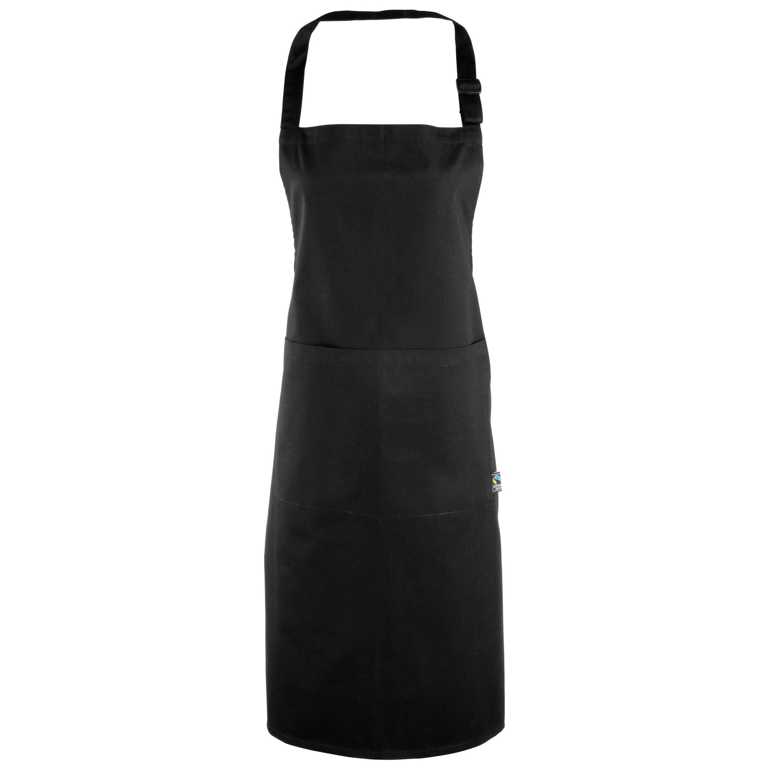 Premier - Tablier à bavette "Fairtrade" - Black - One Size