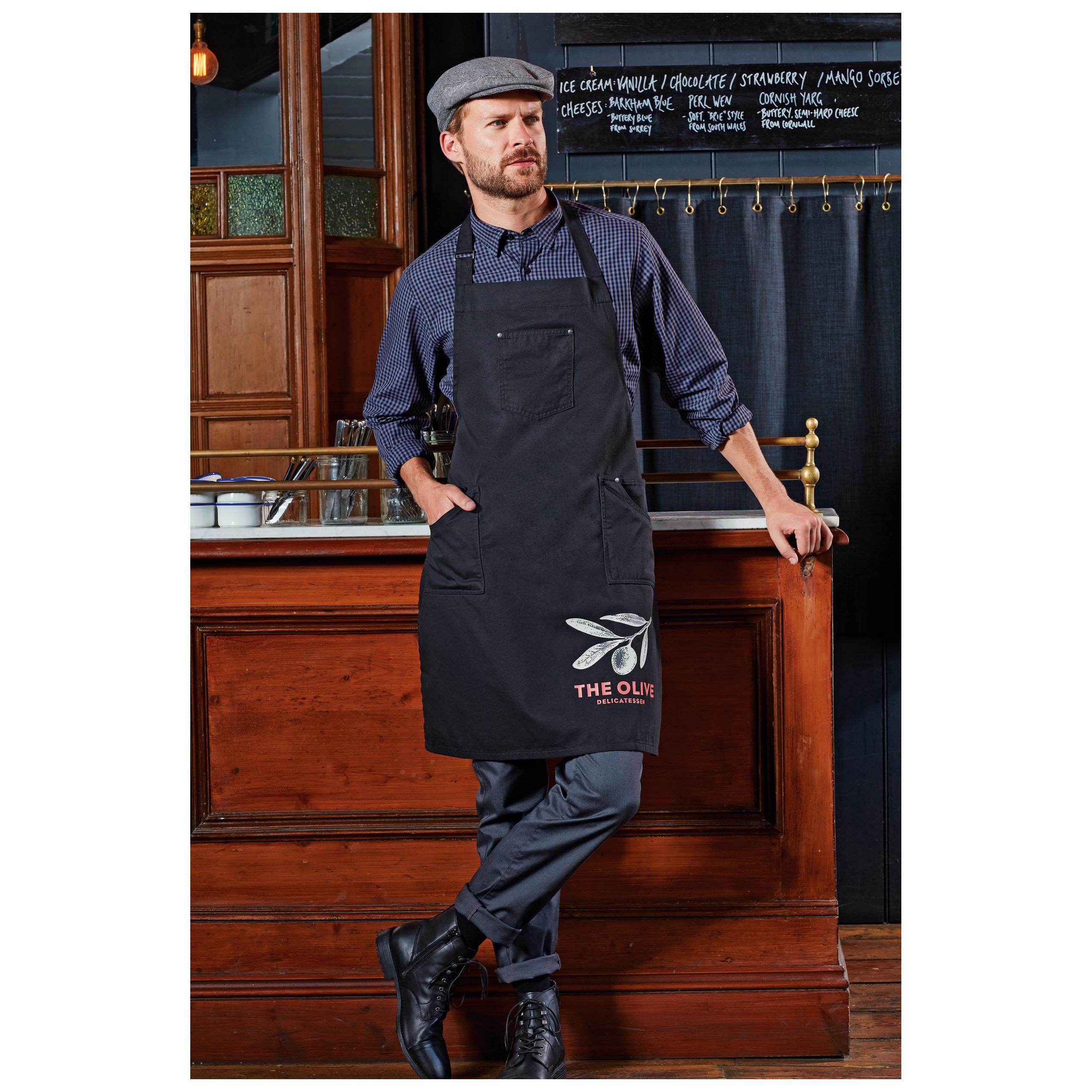 Premier - Tablier à bavette "Chino" - Black - One Size