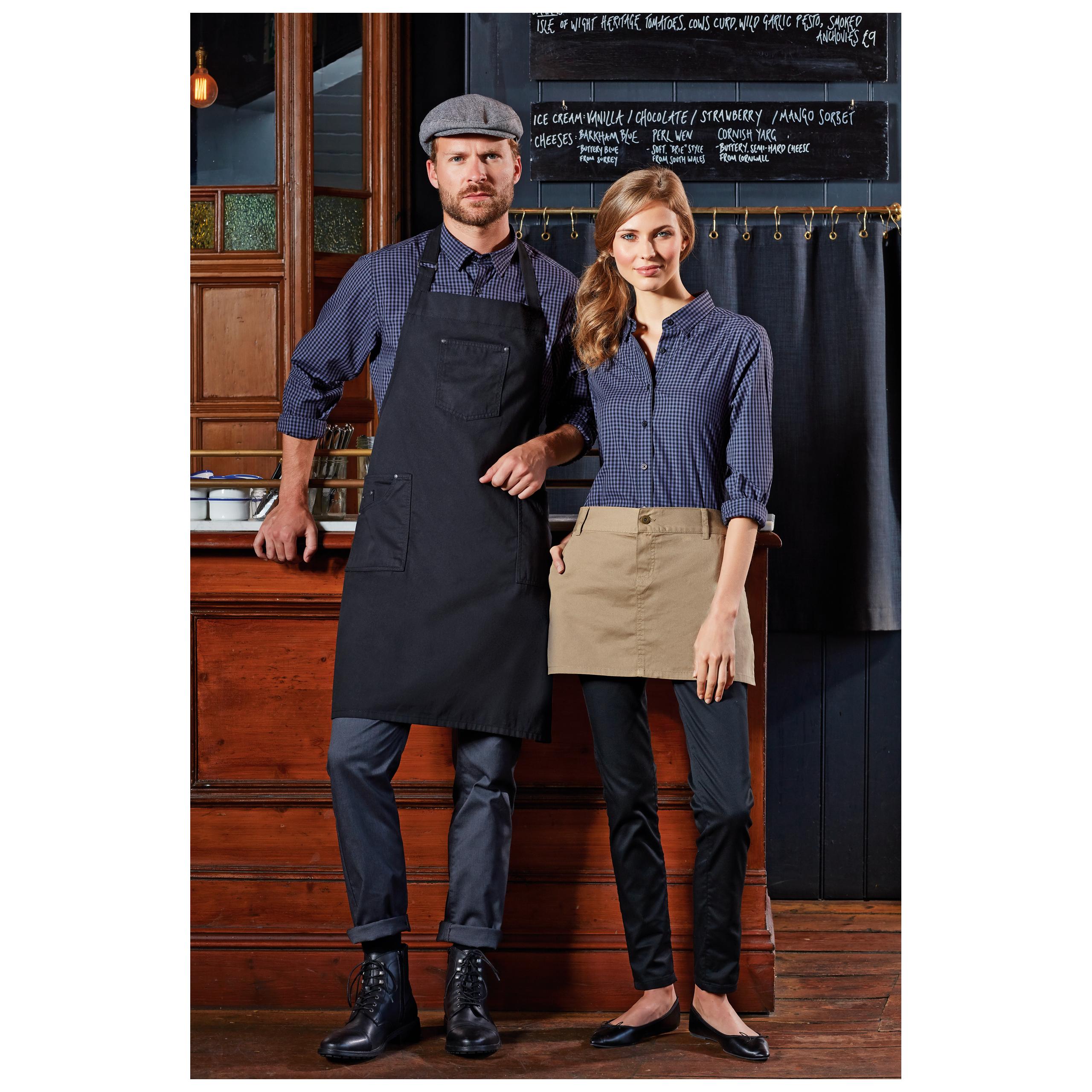 Premier - Tablier à bavette "Chino" - Black - One Size