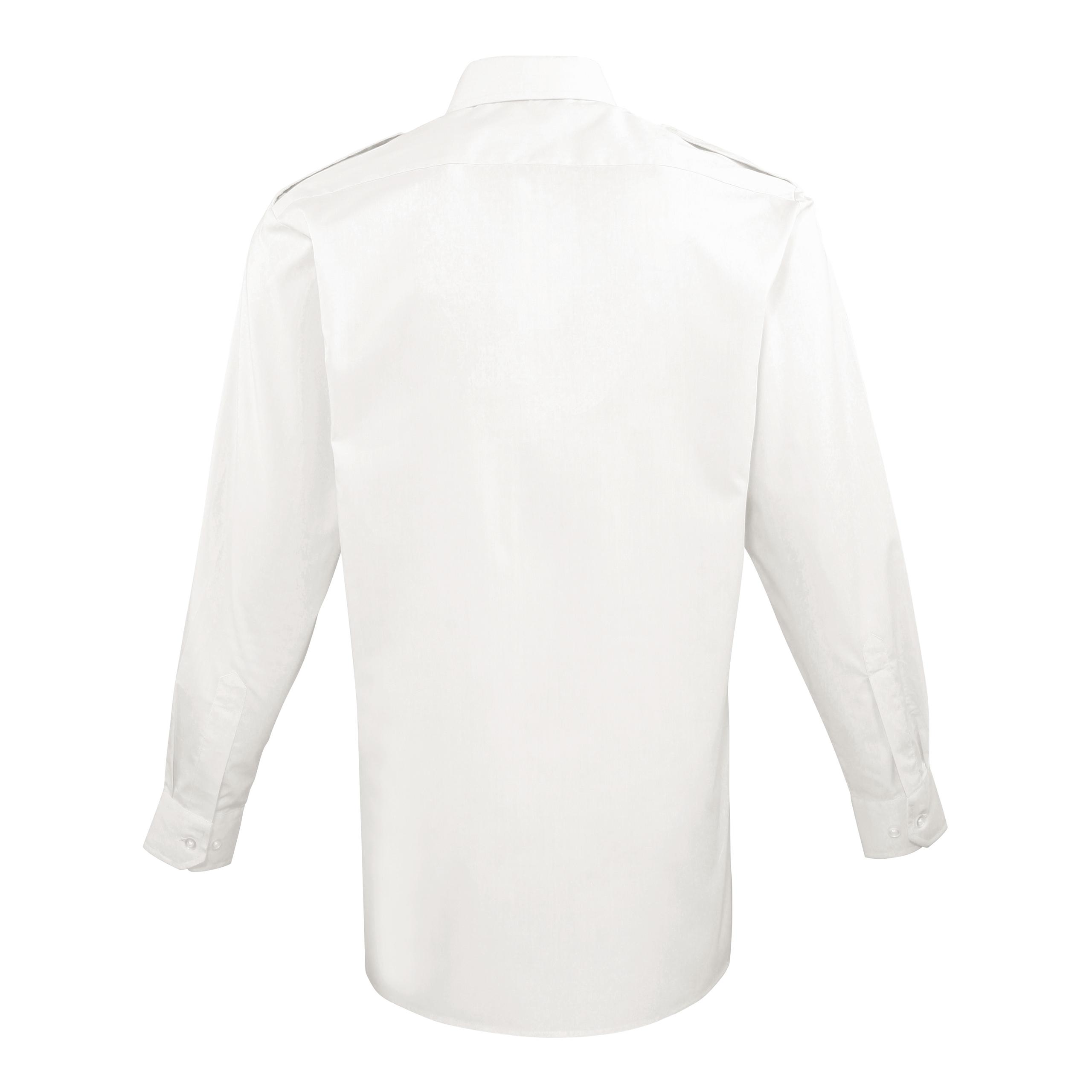 Premier - Chemise Homme manches longues Pilote - White - 2XL (18 UK)