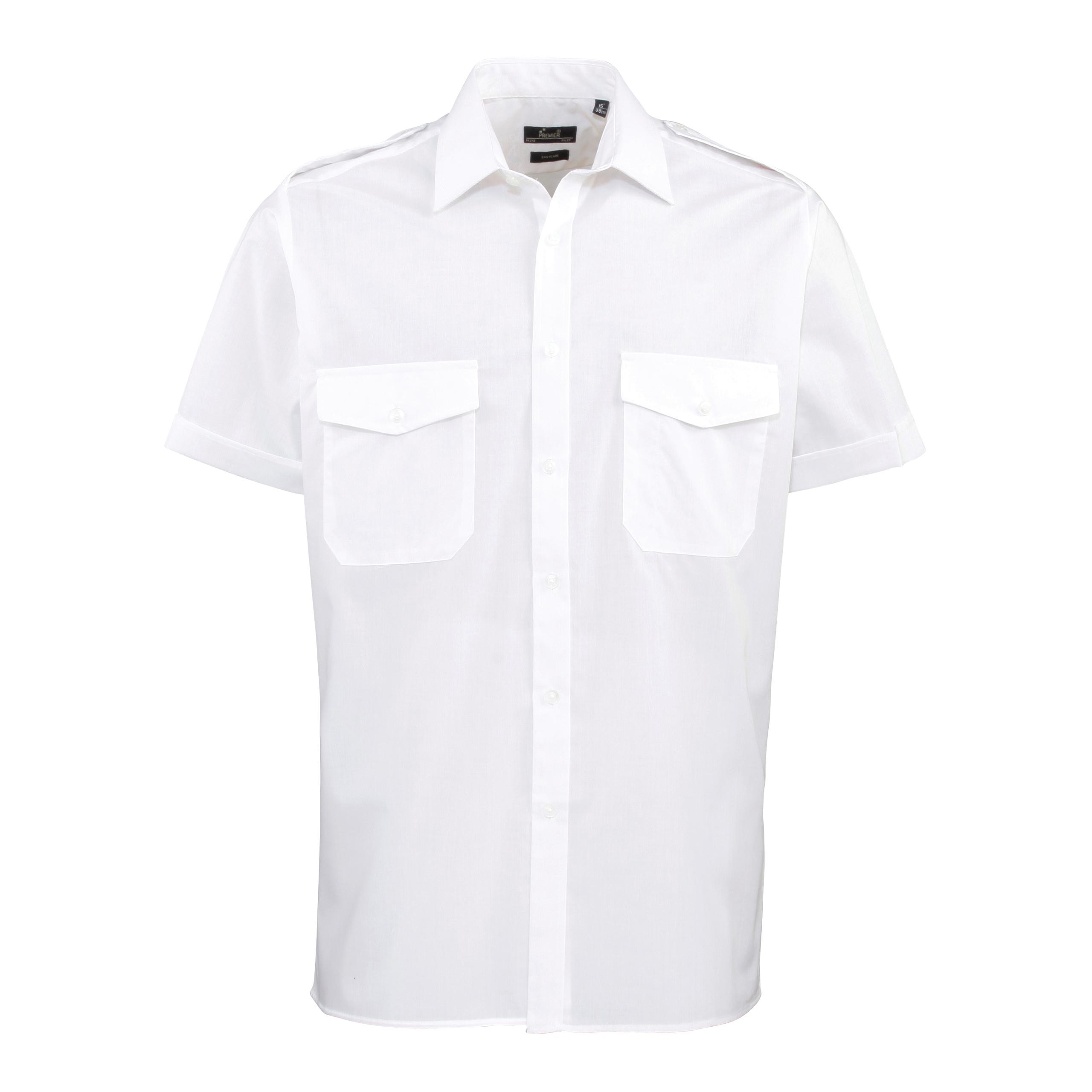 Premier - Chemise Homme manches courtes Pilote - White - 2XL (18 UK)