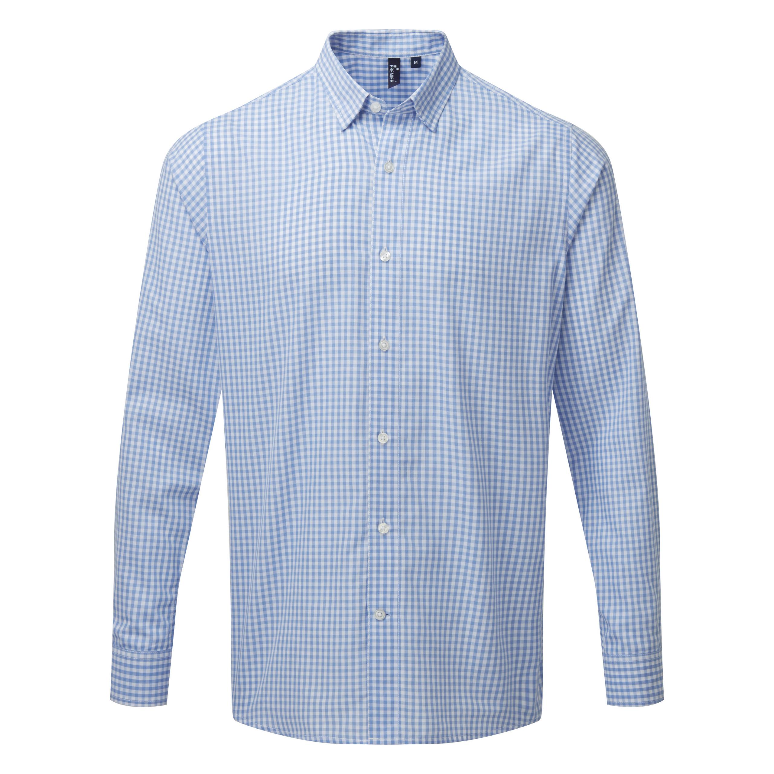 Premier - Chemise vichy gros carreaux - Light Blue / White - XXL