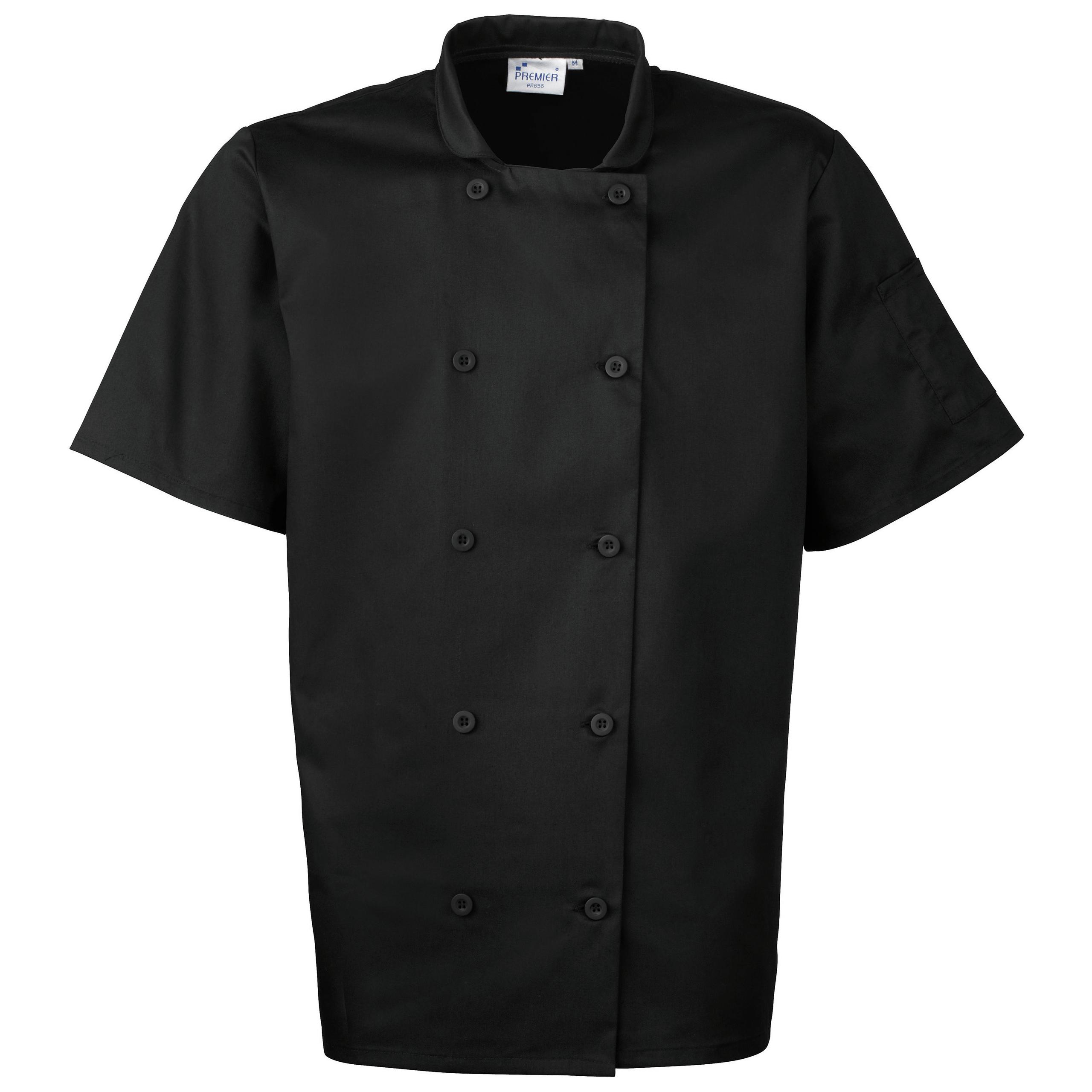 Premier - Veste de cuisine manches courtes - Black - S