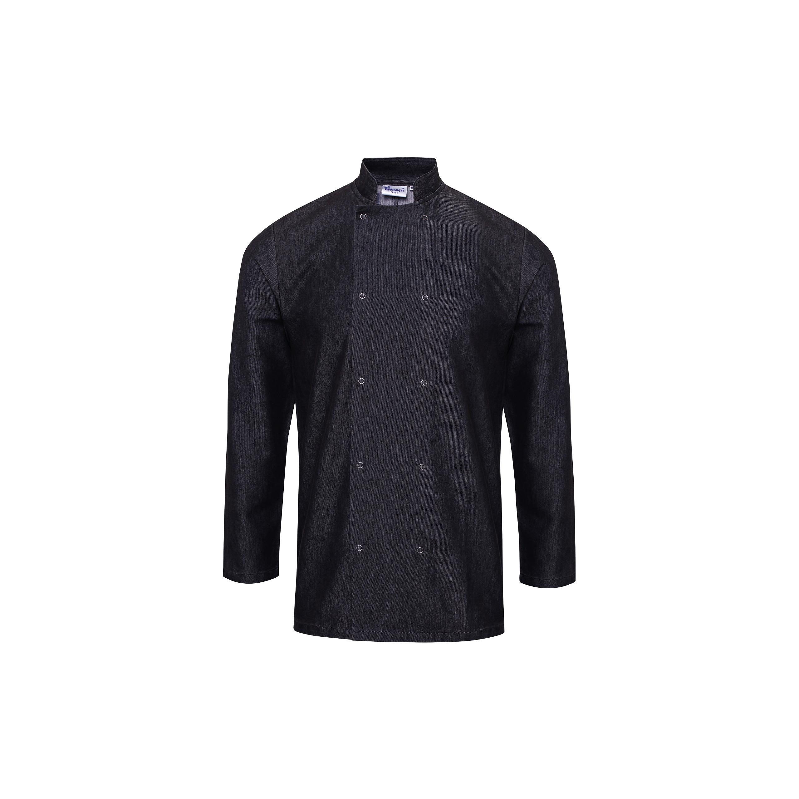 Premier - Veste Denim chef cuisinier - Black Denim - 3XL