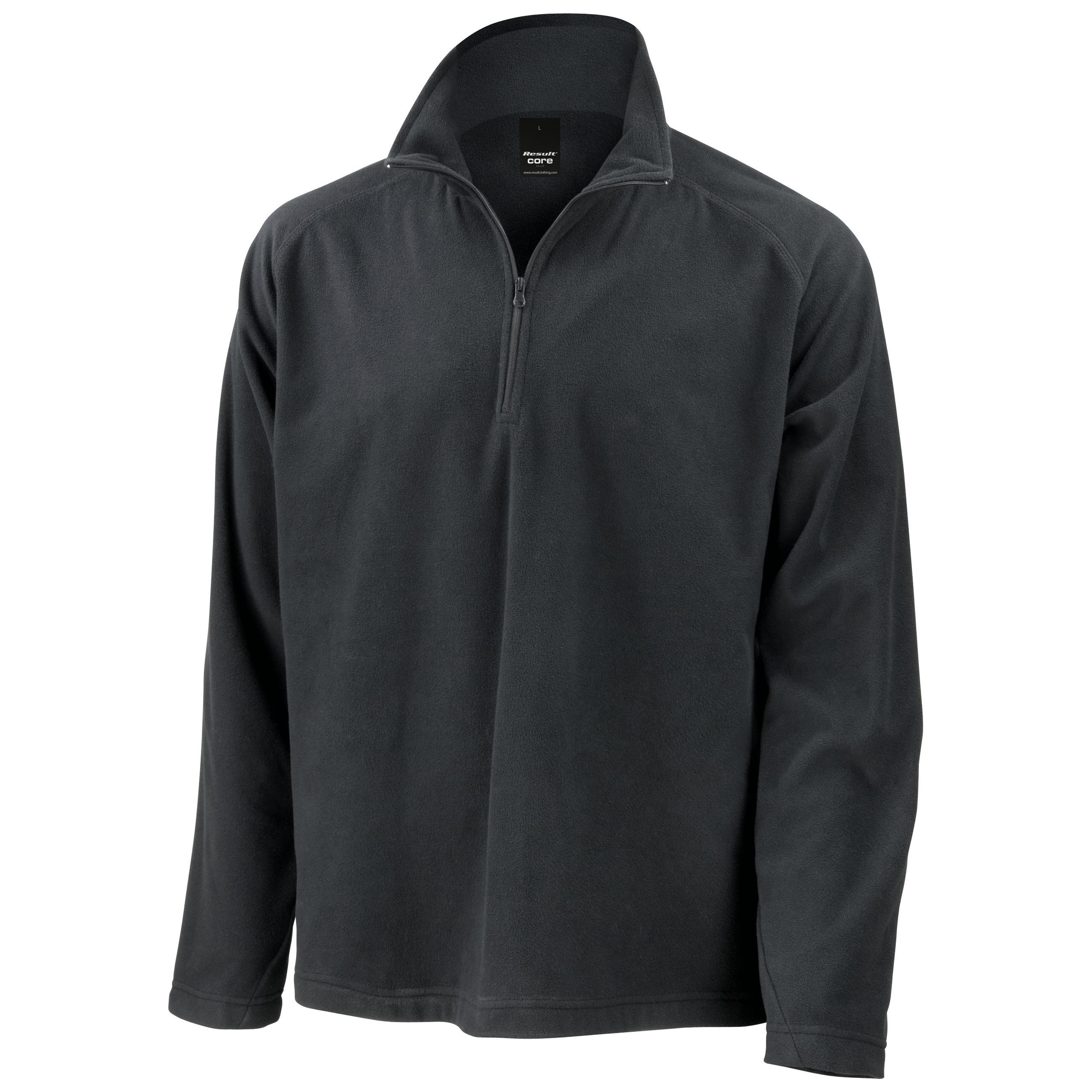 Result - MICROPOLAIRE COL ZIPPÉ - Black - 3XL