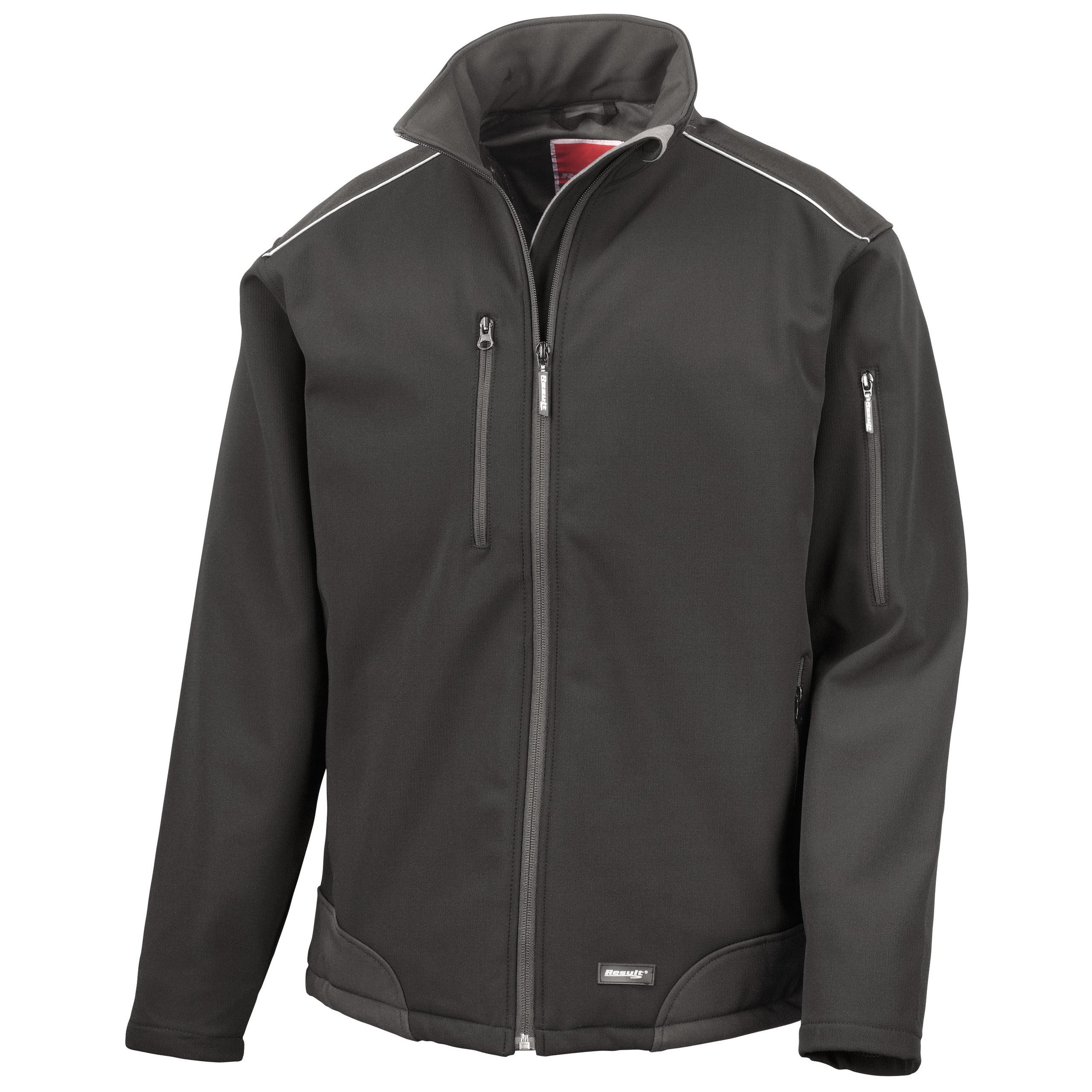 Result - VESTE DE TRAVAIL SOFTSHELL RIPSTOP AVEC CORDURA® - Black - S