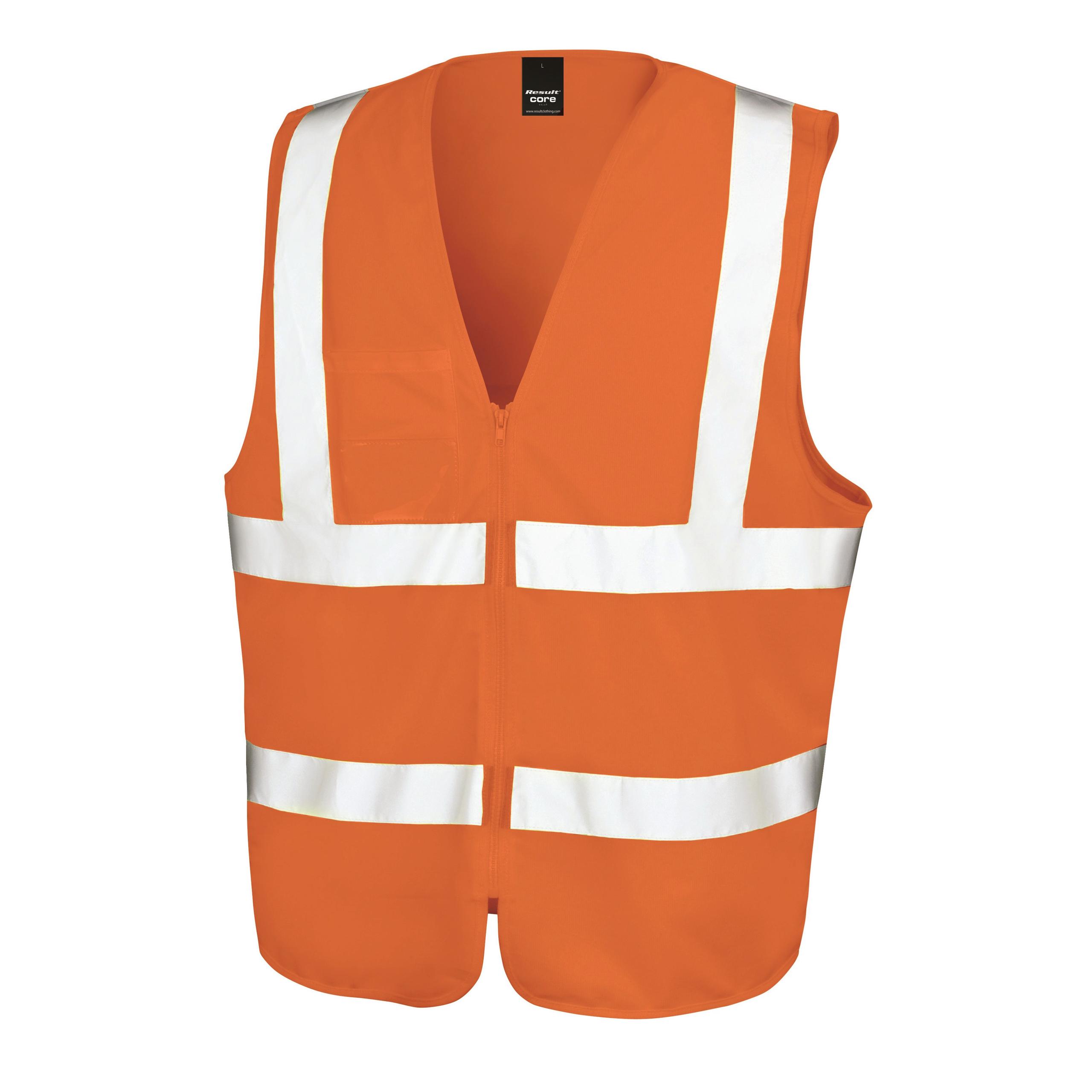 Result - Gilet de sécurité zippé - Fluorescent Orange - S/M