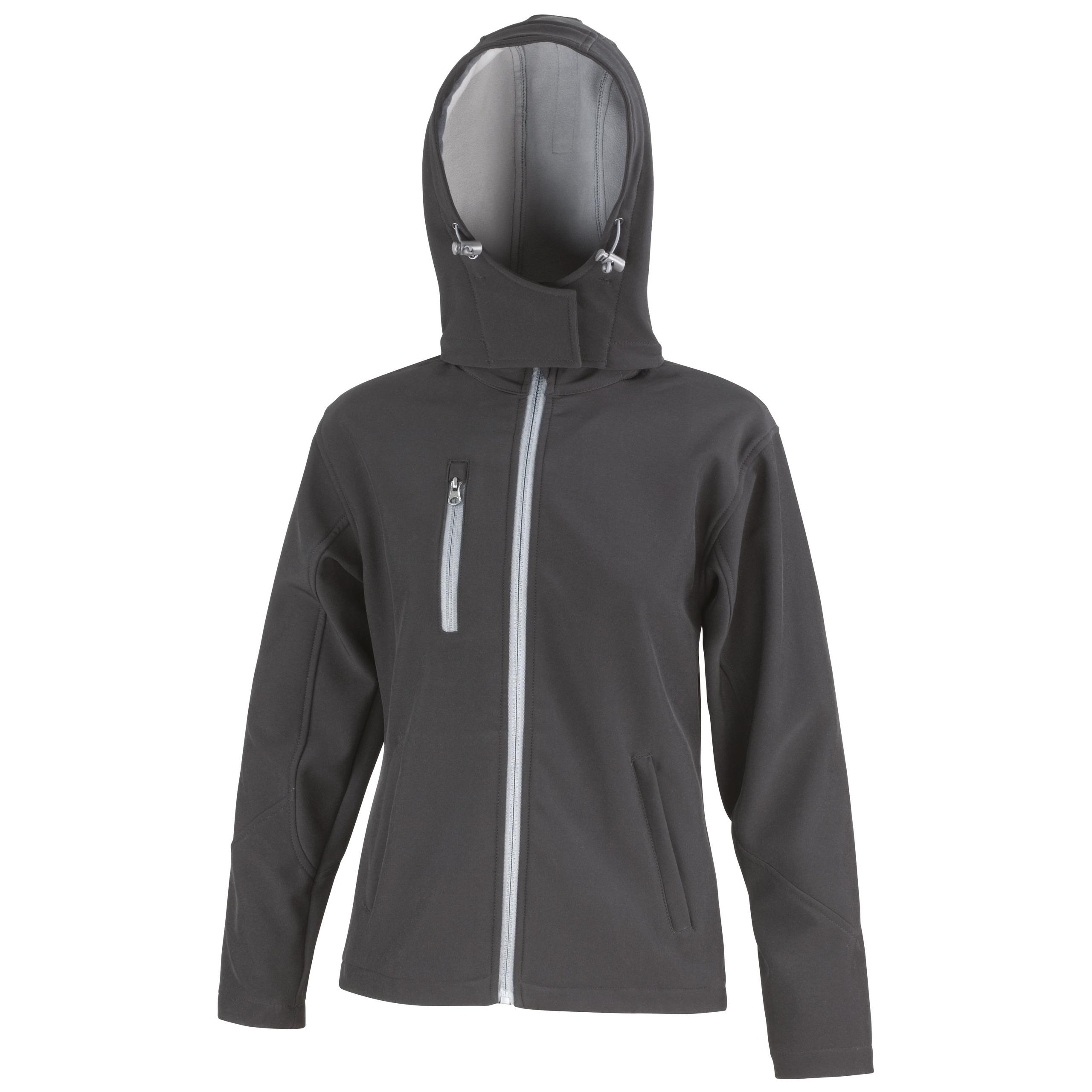 Result - Veste Softshell Capuche Femme TX Performance - Black / Grey - S