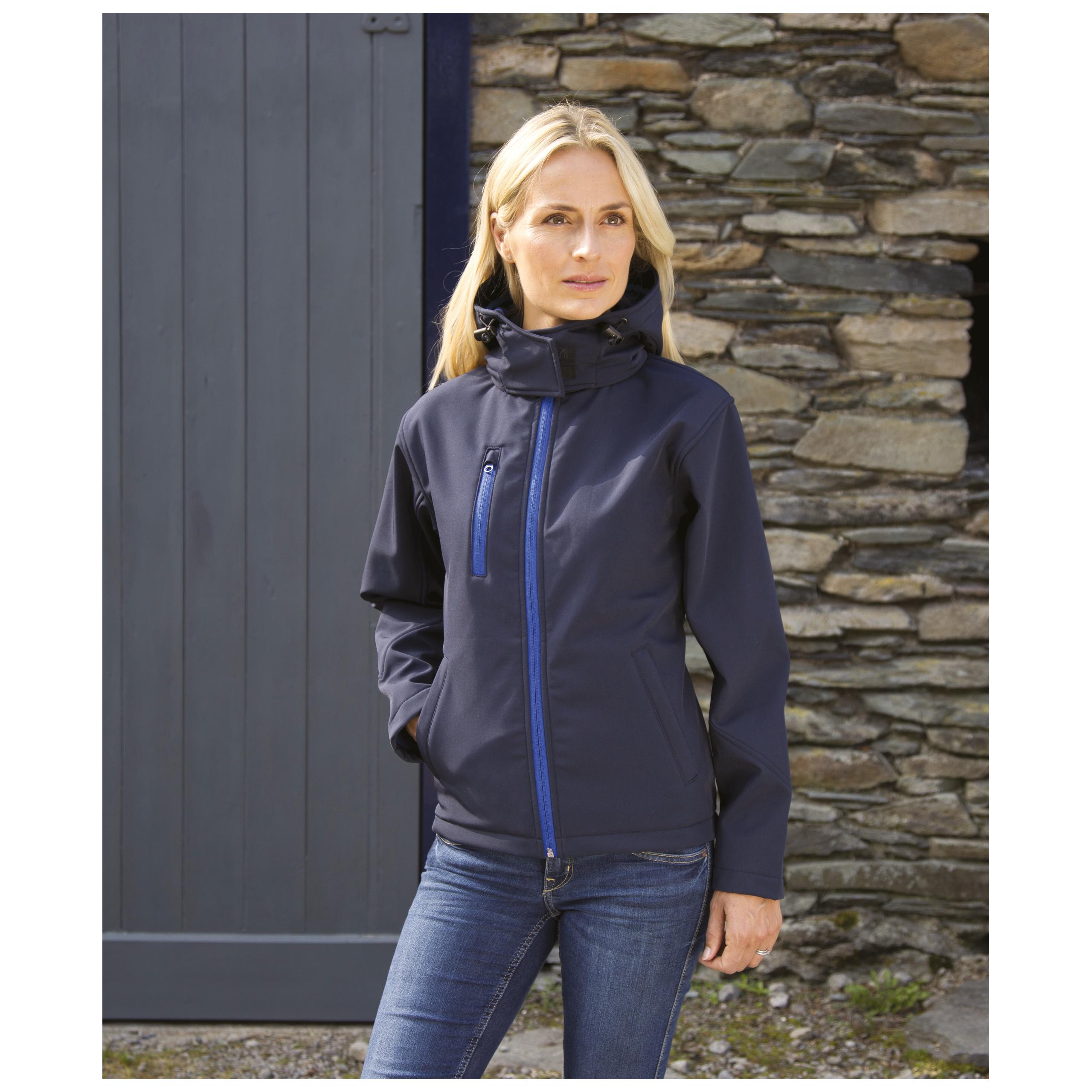 Result - Veste Softshell Capuche Femme TX Performance - Black / Grey - S