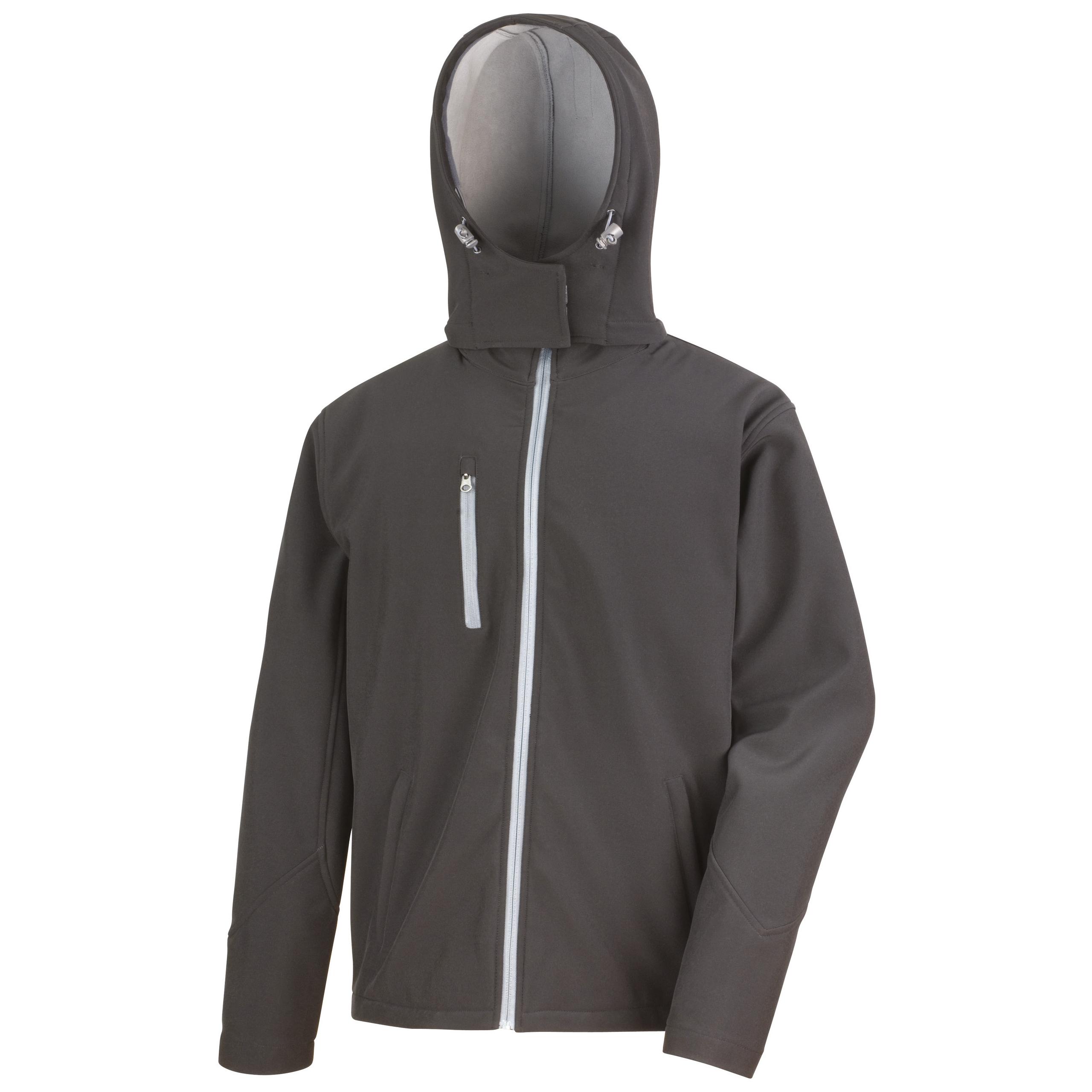 Result - Veste Softshell Capuche Homme TX Performance - Black / Grey - S