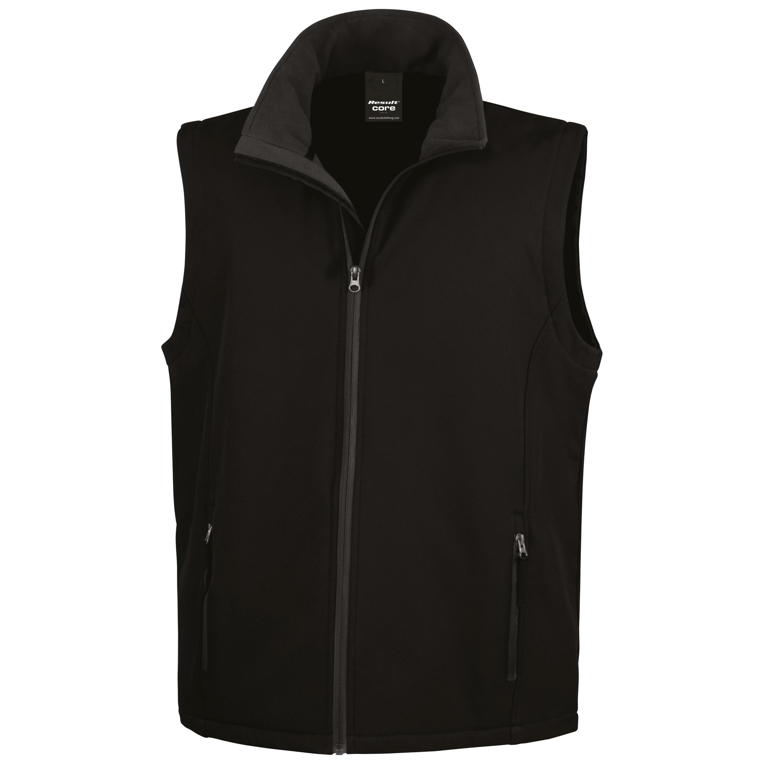 Result - Bodywarmer Softshell Homme Printable - Black / Black - S