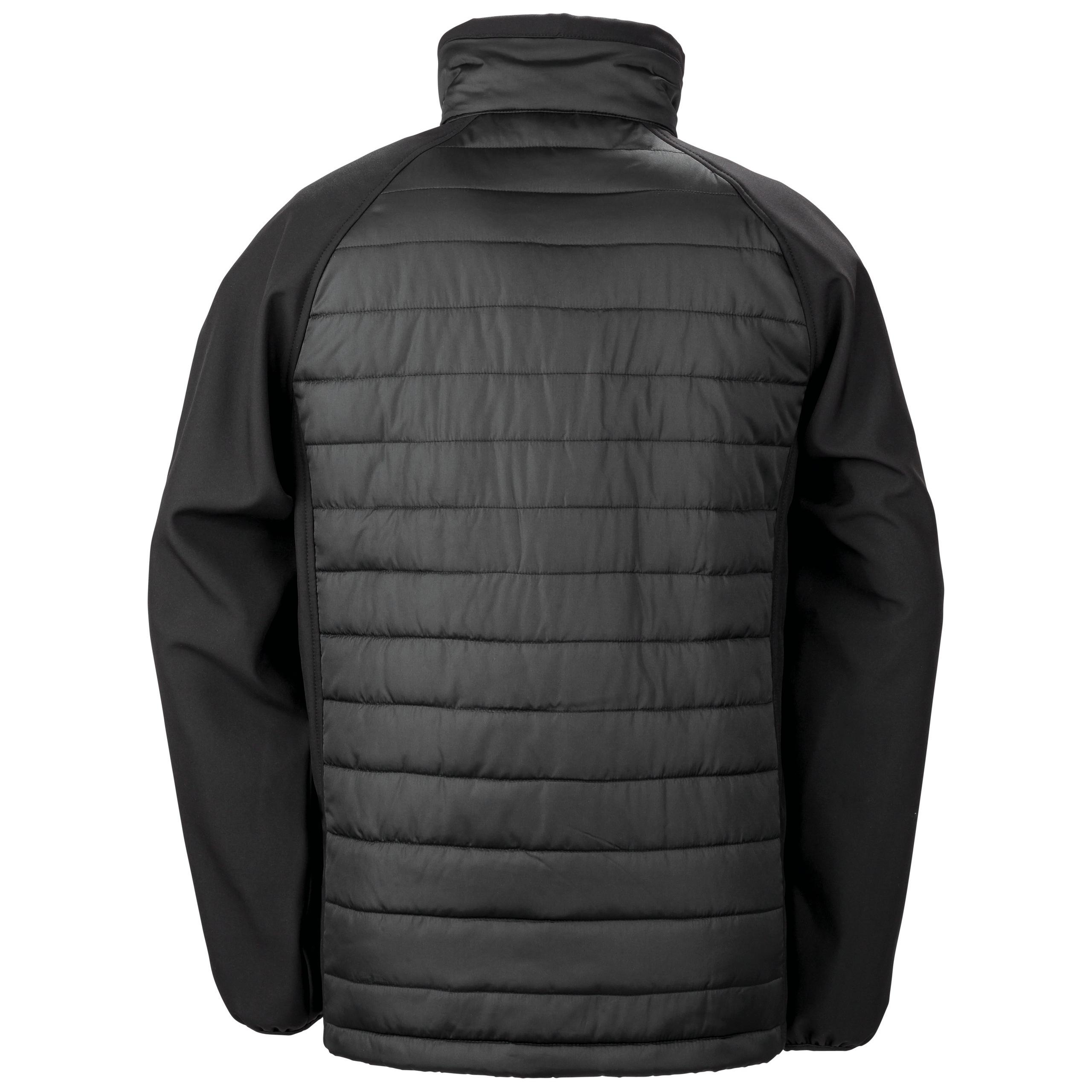 Result - VESTE SOFTSHELL REMBOURRÉE BLACK COMPASS - Black / Grey - 3XL