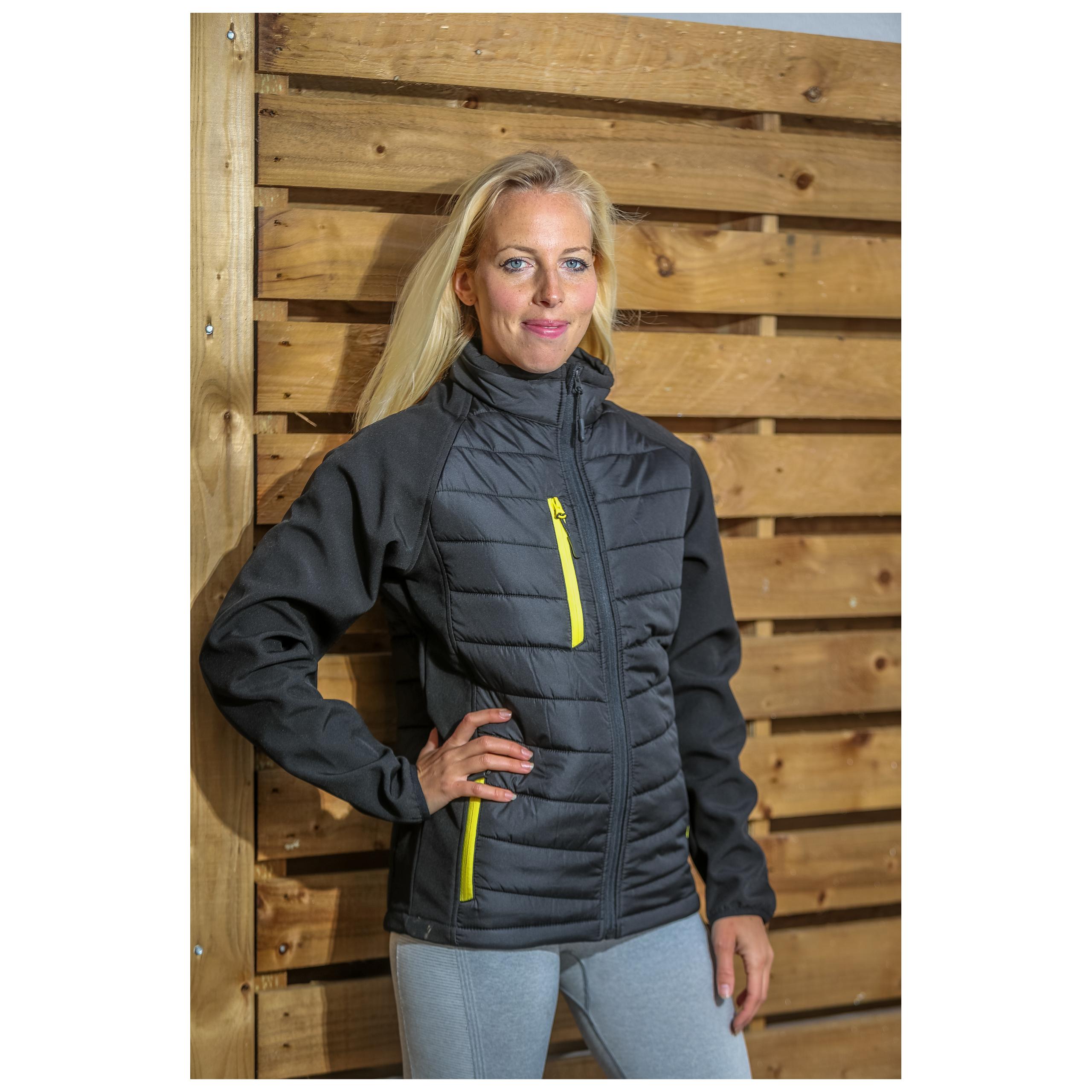 Result - VESTE SOFTSHELL REMBOURRÉE BLACK COMPASS - Black / Grey - 3XL