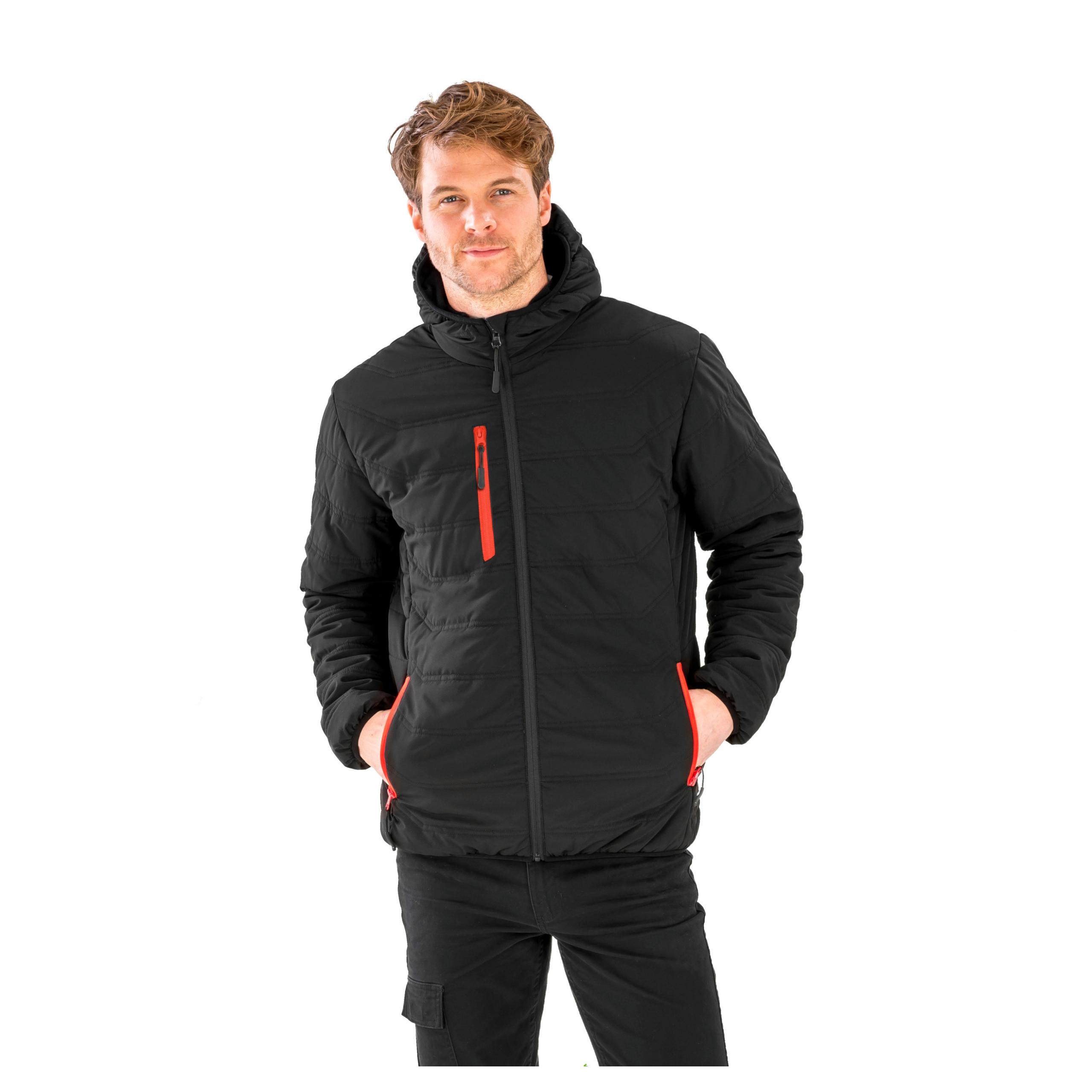 Result - Veste matelassée black compass recyclée - Black / Grey - XS