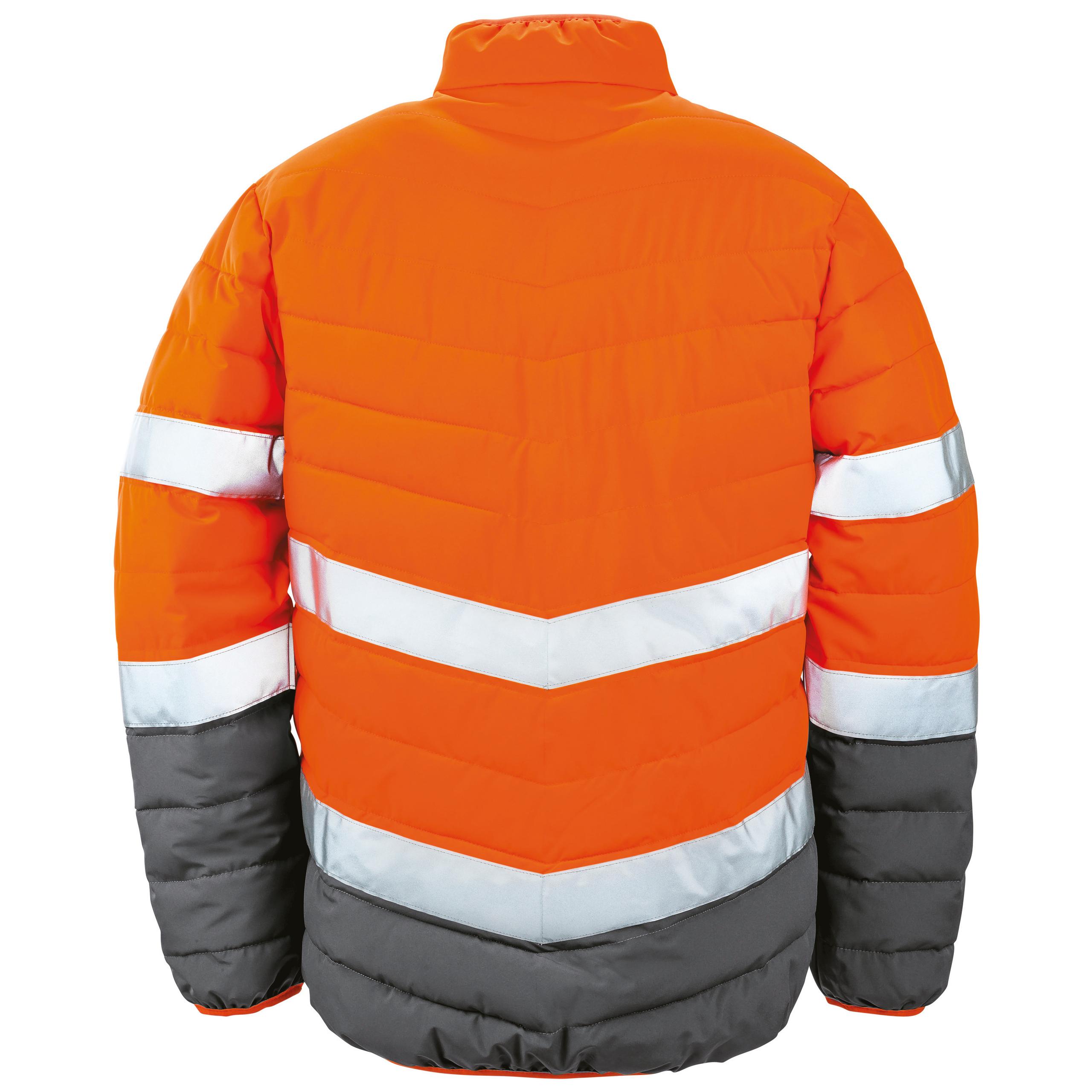 Result - Veste de sécurité toucher doux - Fluorescent Orange / Grey - 3XL