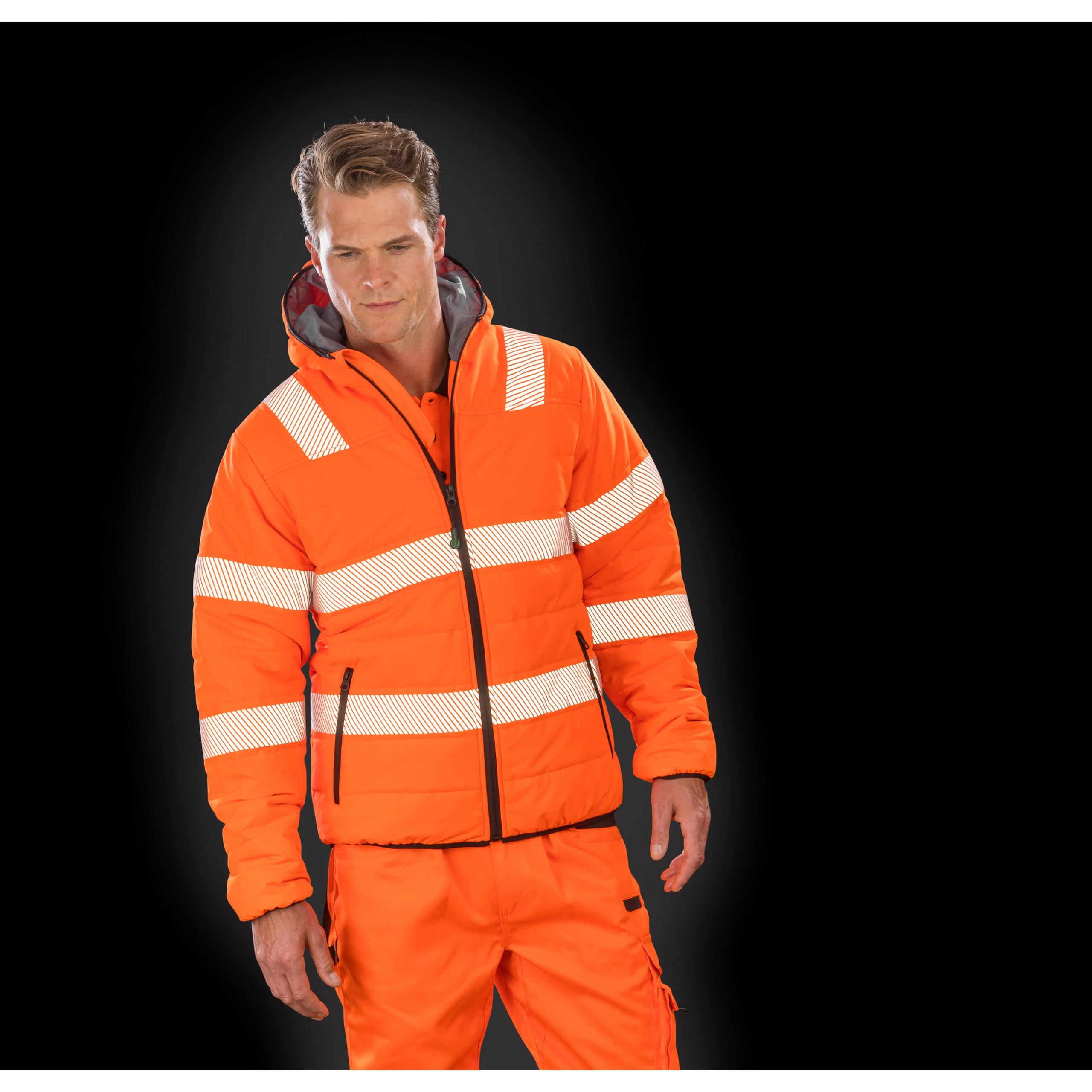 Result - Veste de sécurité recyclée ripstop padded - Fluorescent Orange - S