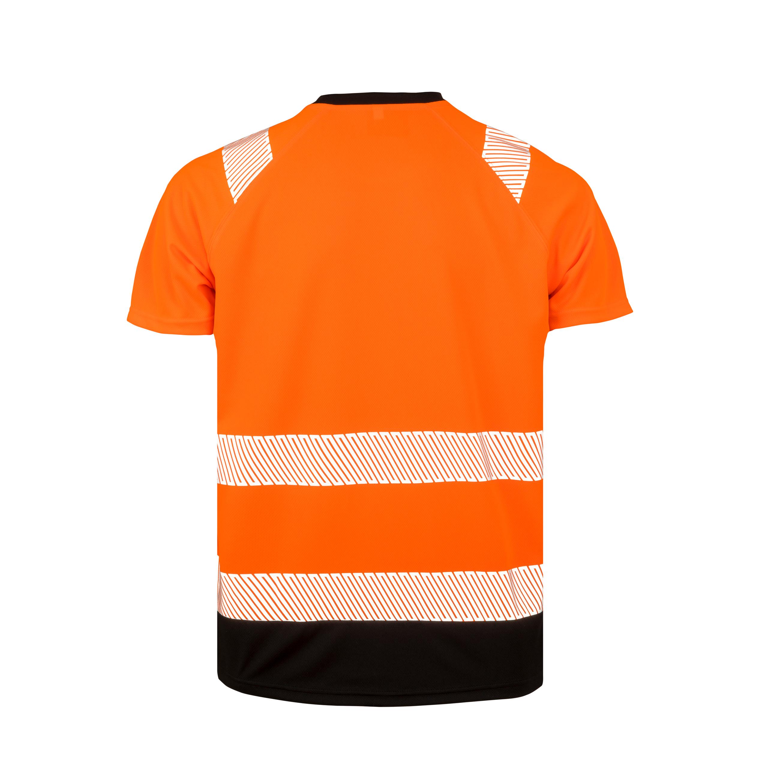 Result - T-shirt de sécurité recyclé - Orange / Black - S/M