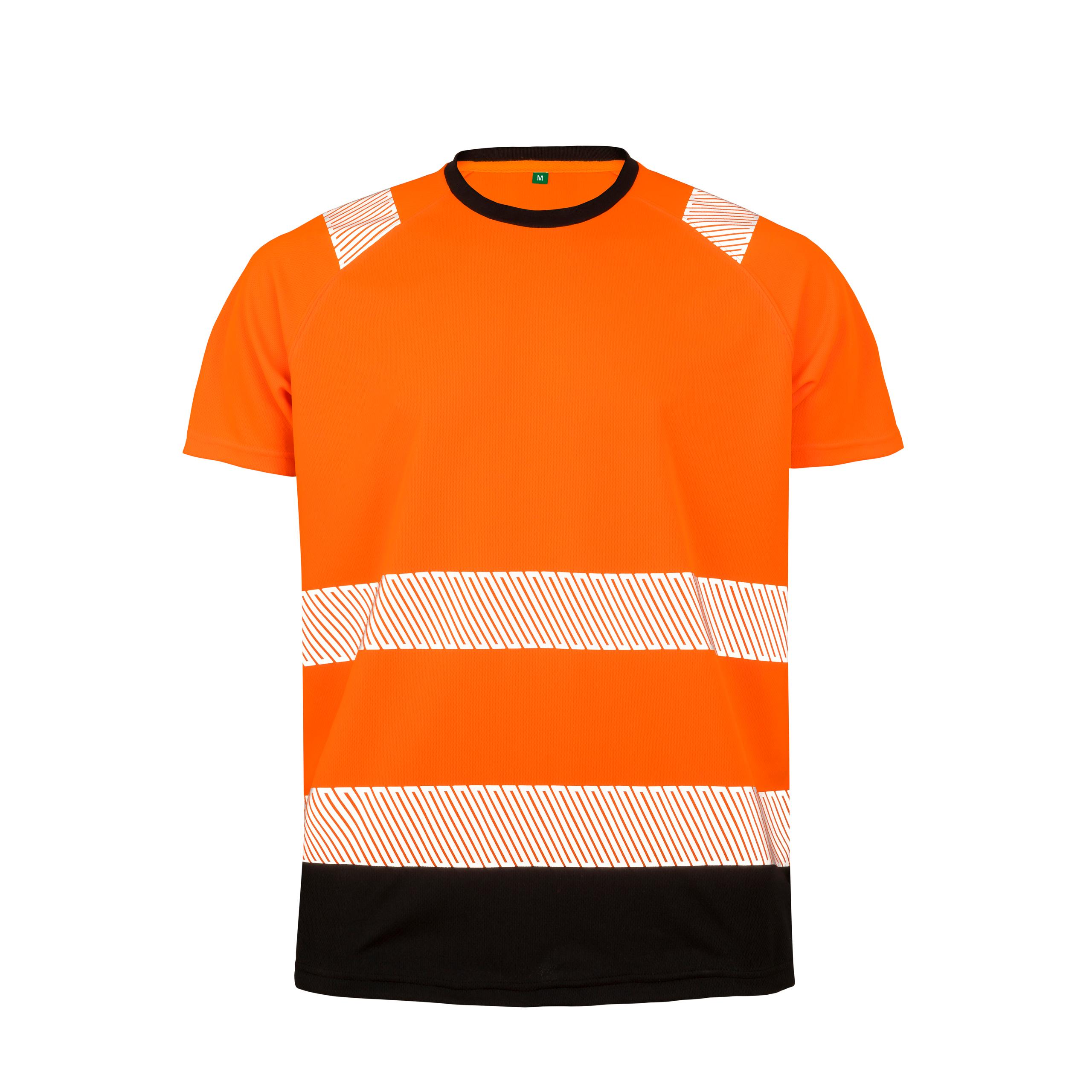 Result - T-shirt de sécurité recyclé - Orange / Black - S/M