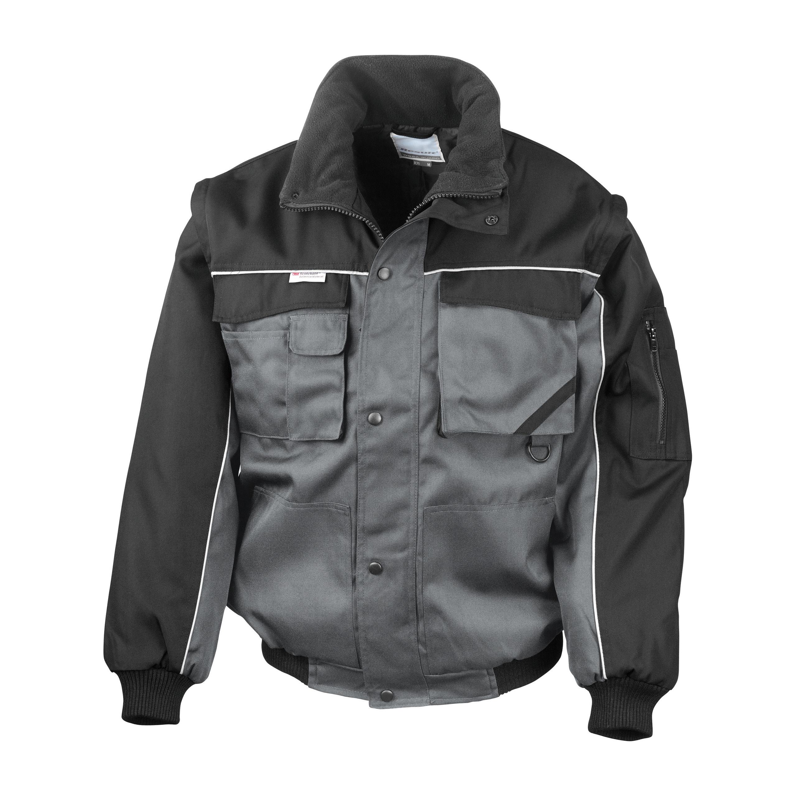 Result - BLOUSON MANCHES AMOVIBLES HEAVY DUTY - Grey / Black - S