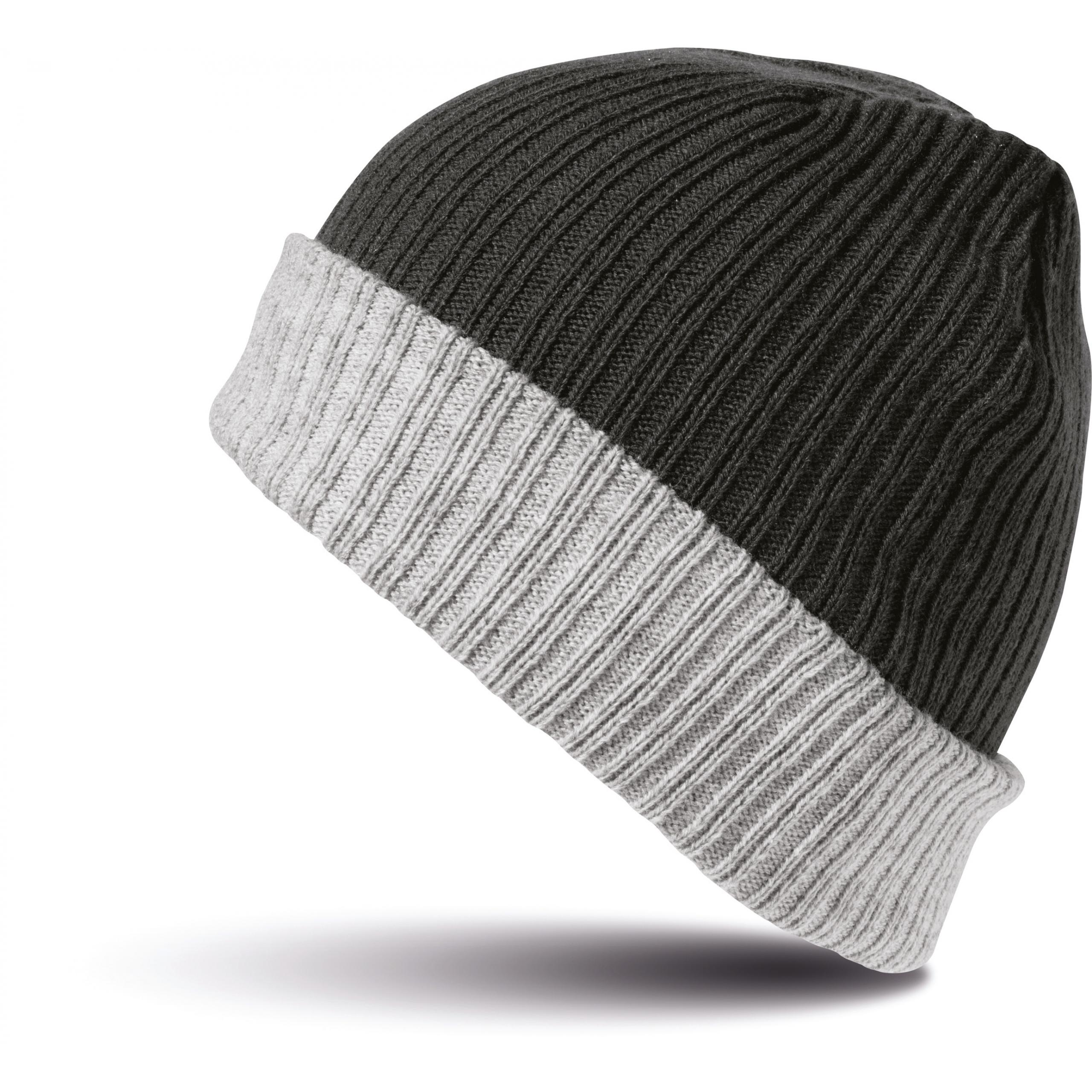 Result - Bonnet tressé - Black / Grey - One Size