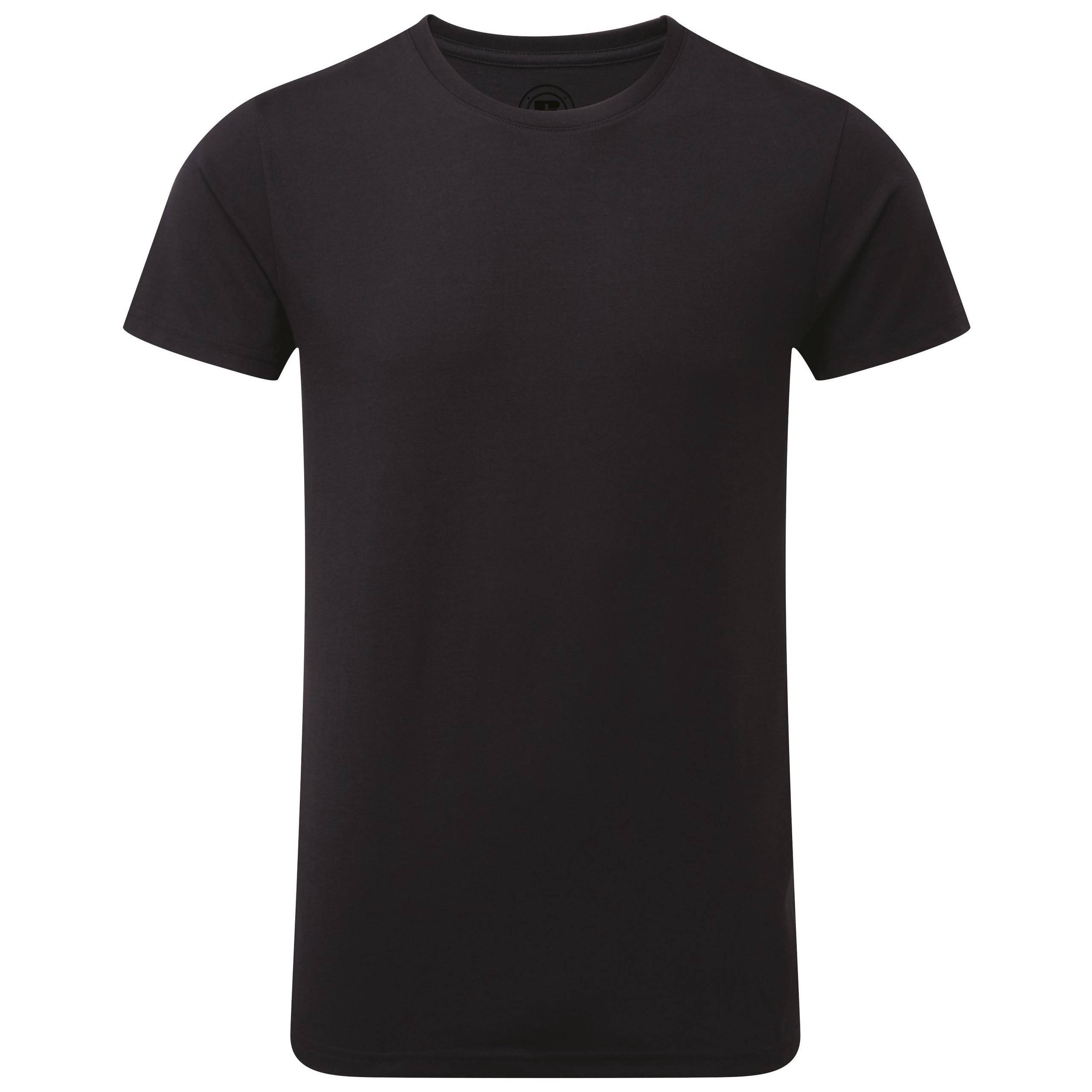 Russell - T-SHIRT HOMME COL ROND HD - Black - S