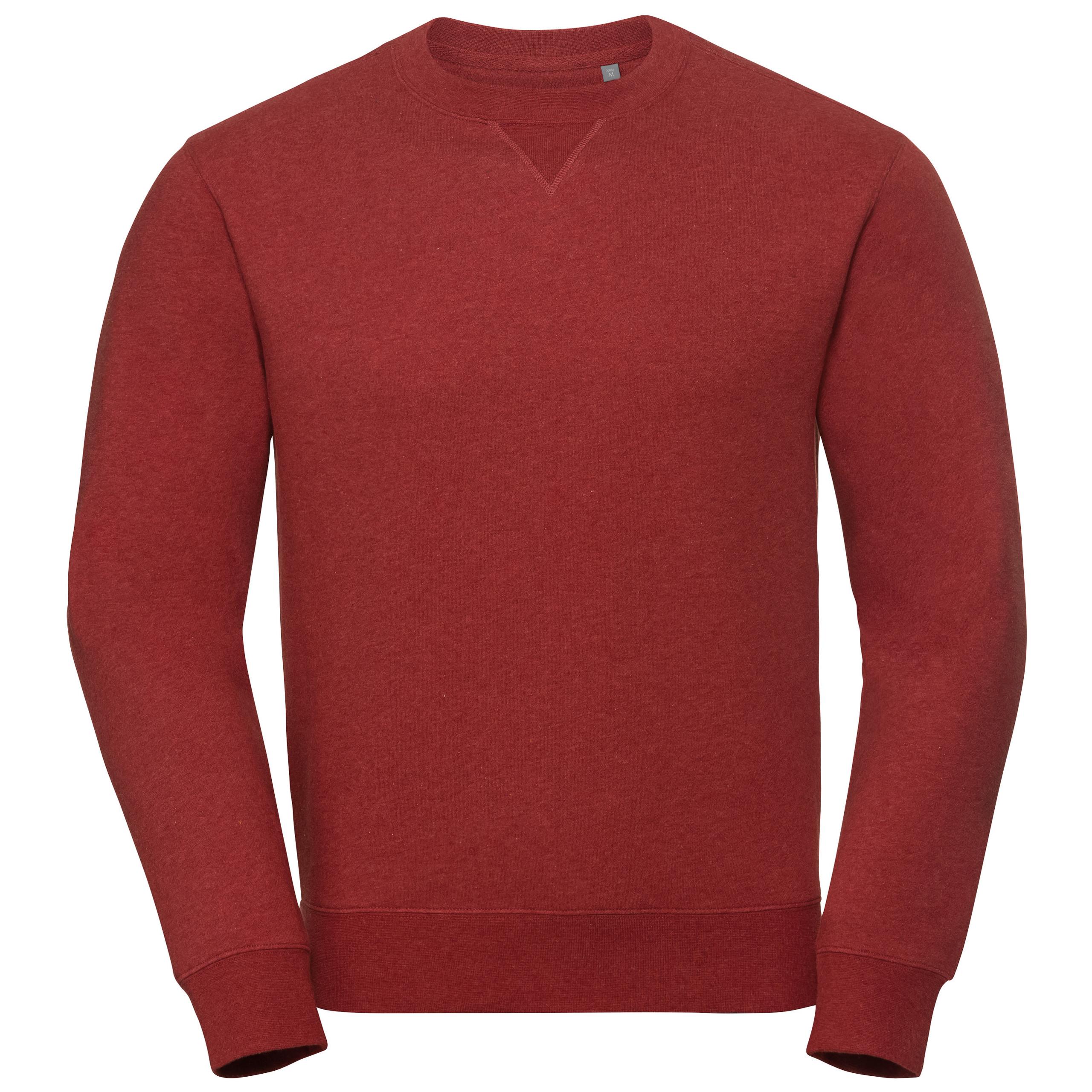 Russell - SWEAT-SHIRT COL ROND AUTHENTIC CHINÉ HOMME - Brick Red Melange - 3XL