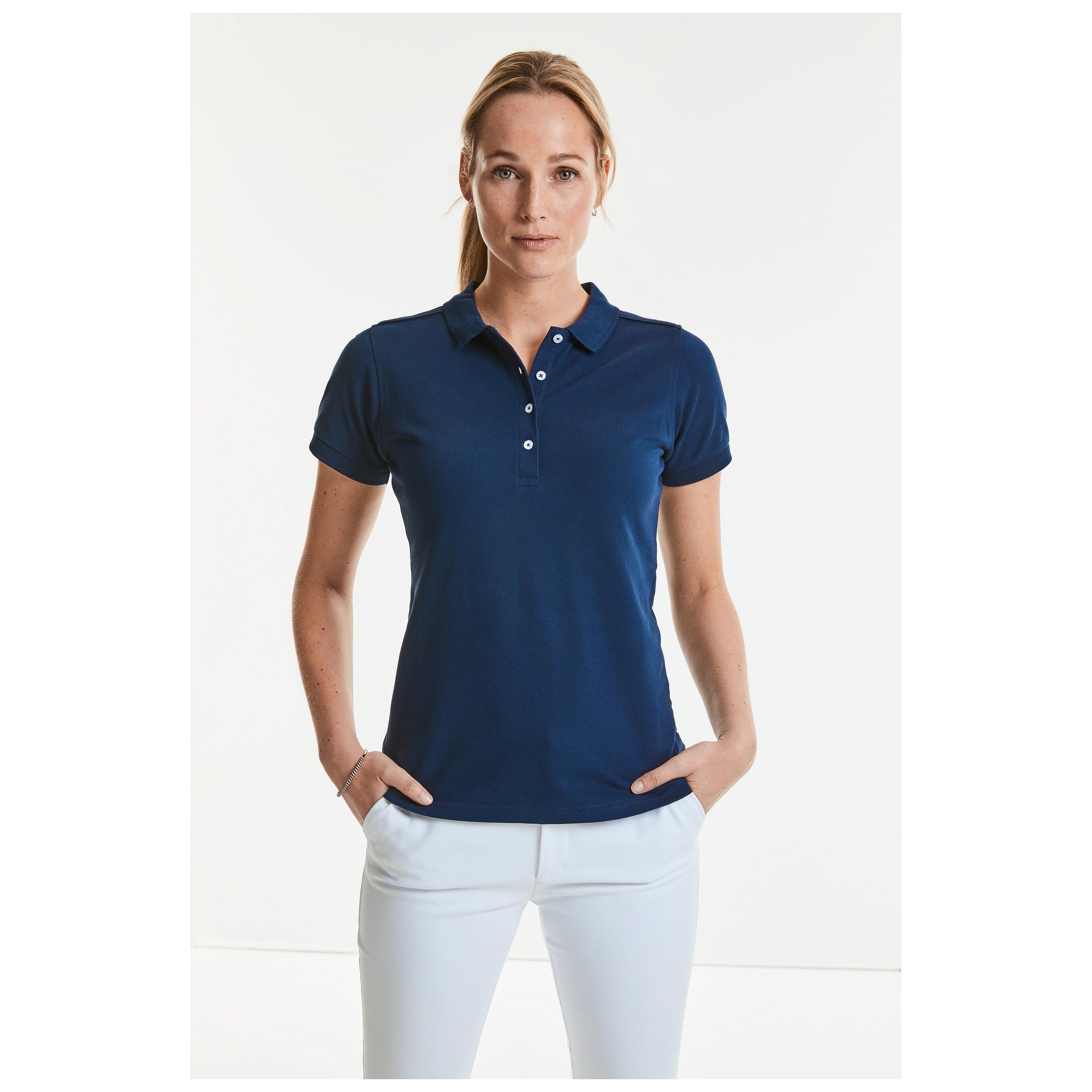 Russell - Polo Stretch Femme - Azure blue - L