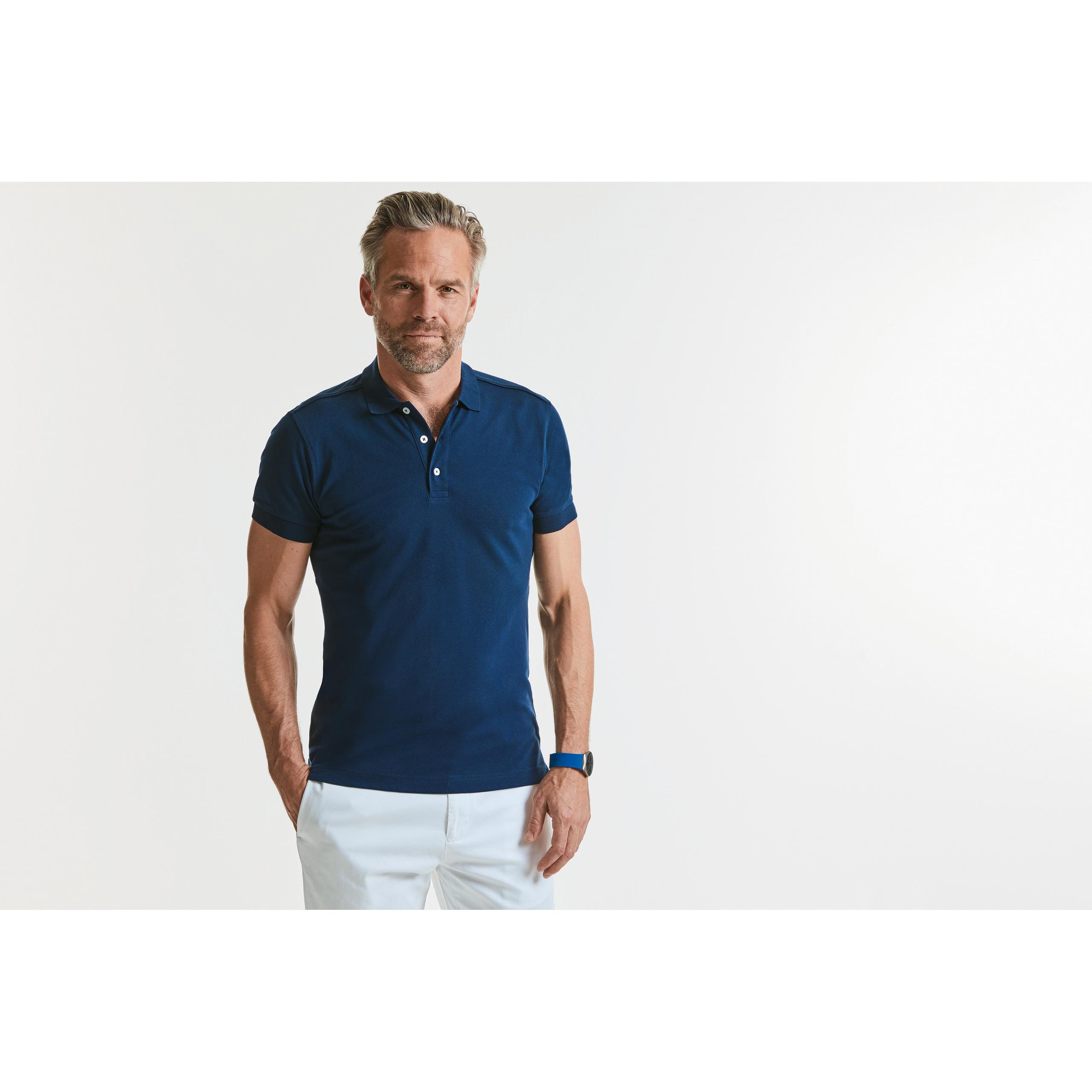 Russell - Polo Stretch Homme - Azure blue - 3XL