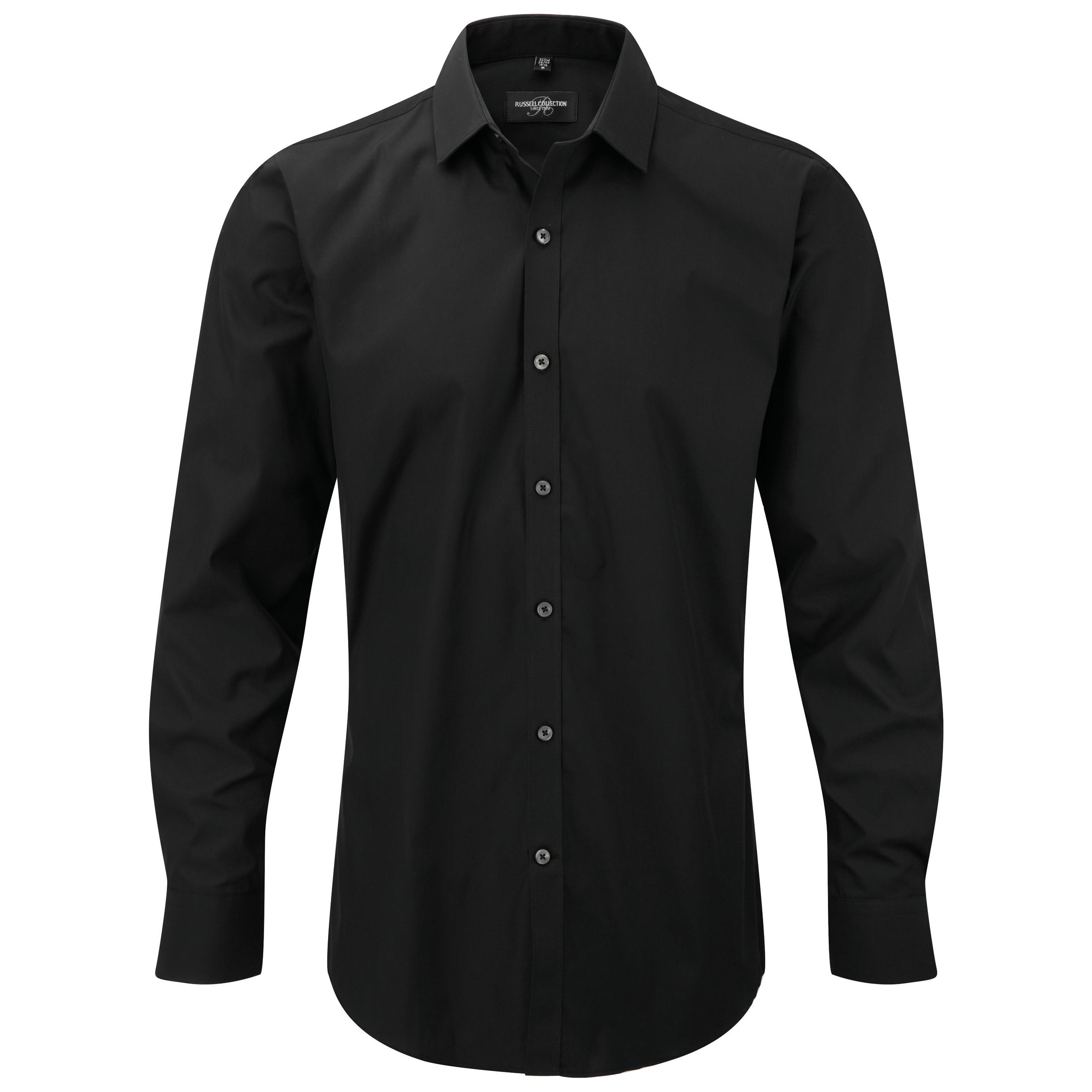 Russell - CHEMISE HOMME MANCHES LONGUES ULTIMATE STRETCH - Black - S